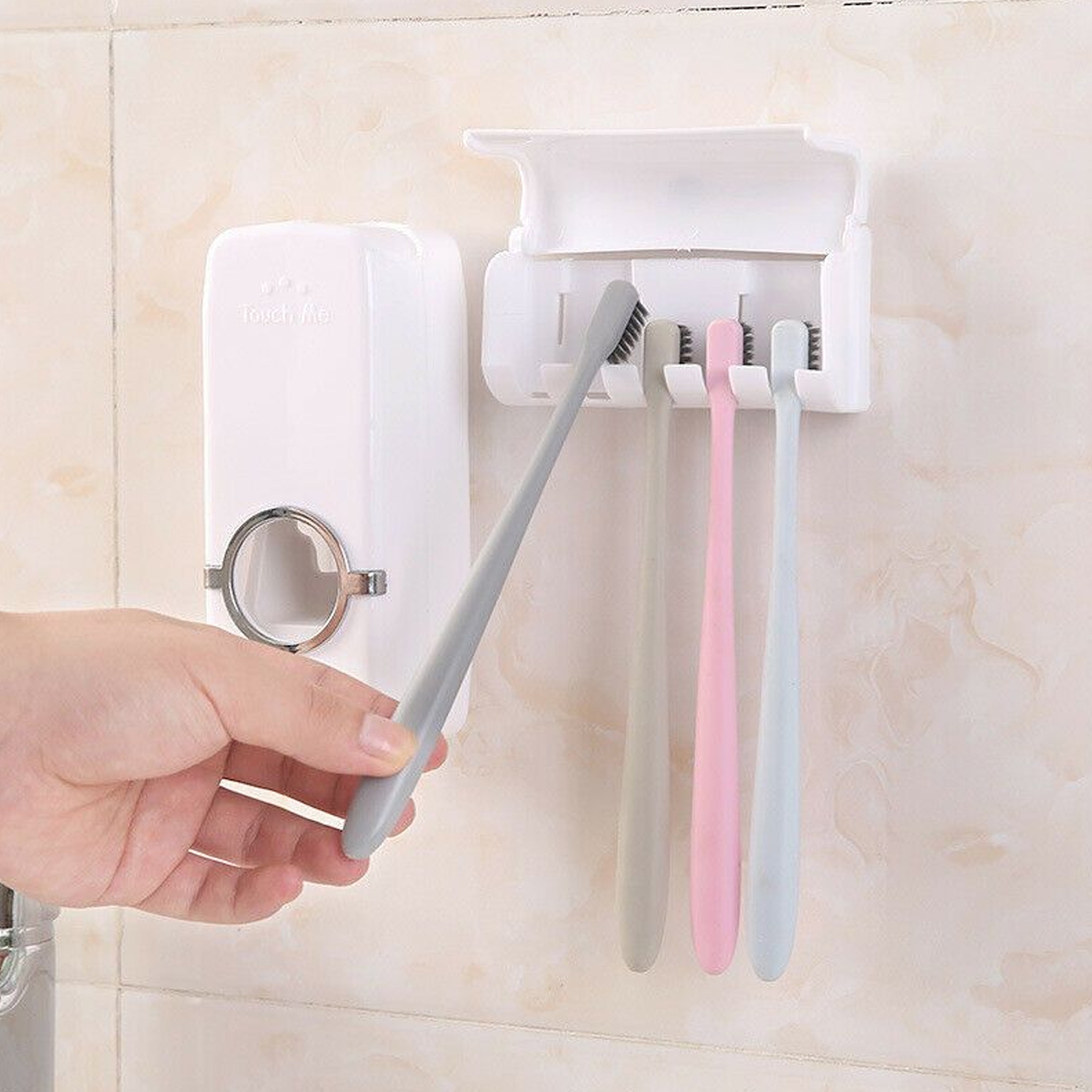 Touch Me - Automatic Toothpaste Dispenser Toothbrush Holder