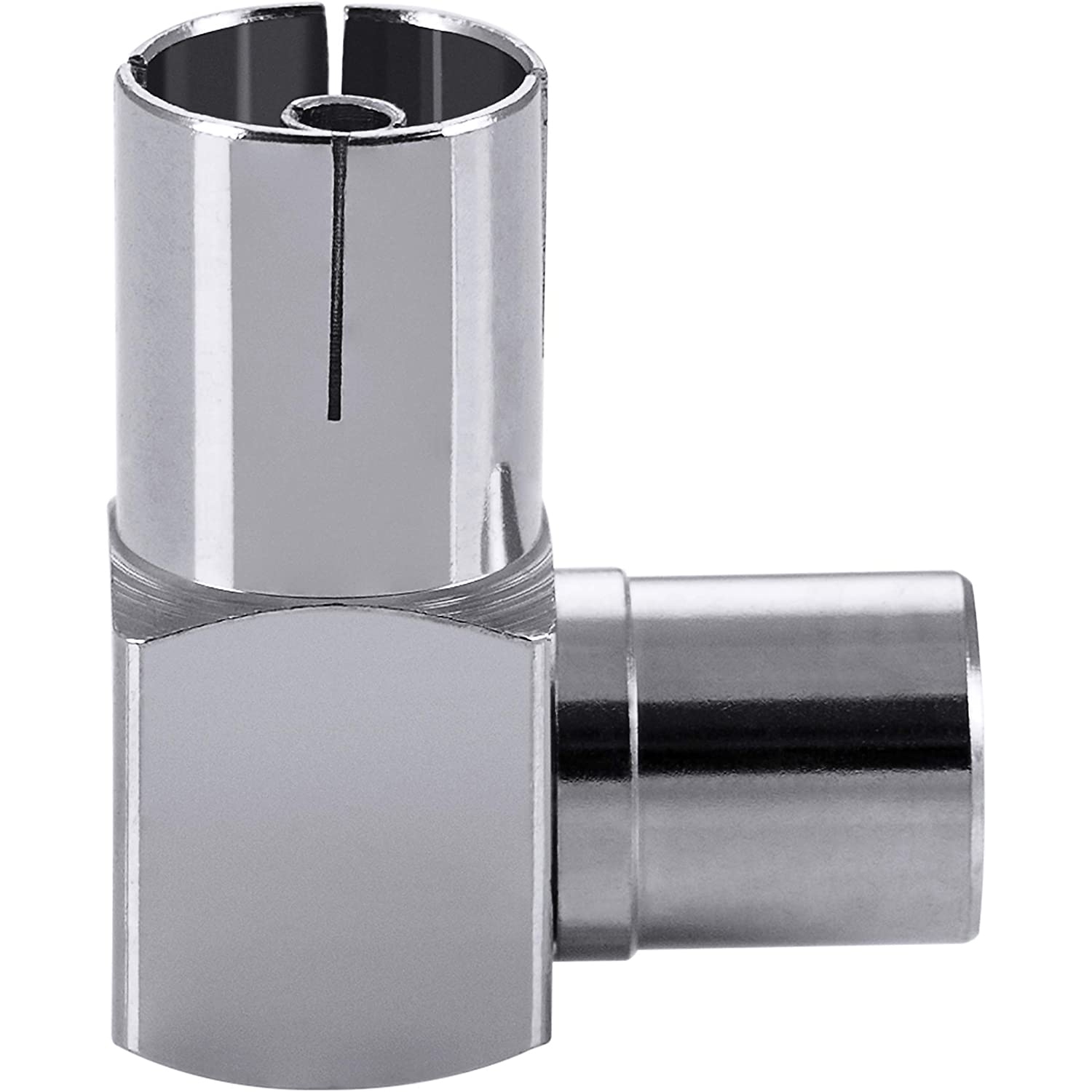 90 Degree Right Angled TV Cable Connector Male Coax Aerial Antenna Plug to Female Socket