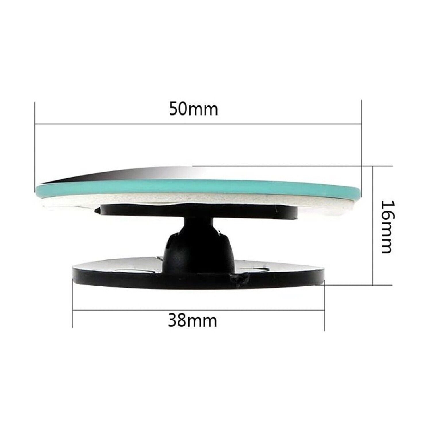 2pcs Car 360 Degree Wide Angle Convex Mirror Small Round Side Blind Spot Rear View Parking Mirror Frameless Blind Spot Mirror