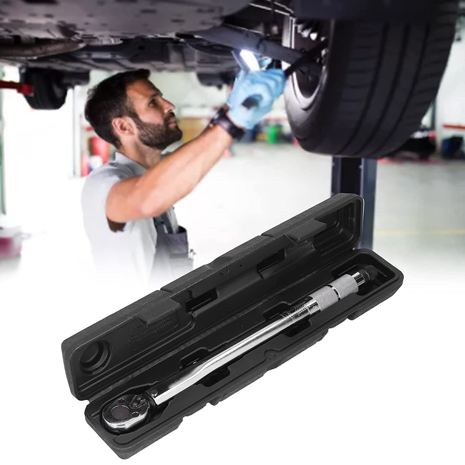 Clé dynamométrique-3/8&nbsp;po pour voitures de réparation, vélos, motos, camions, etc.