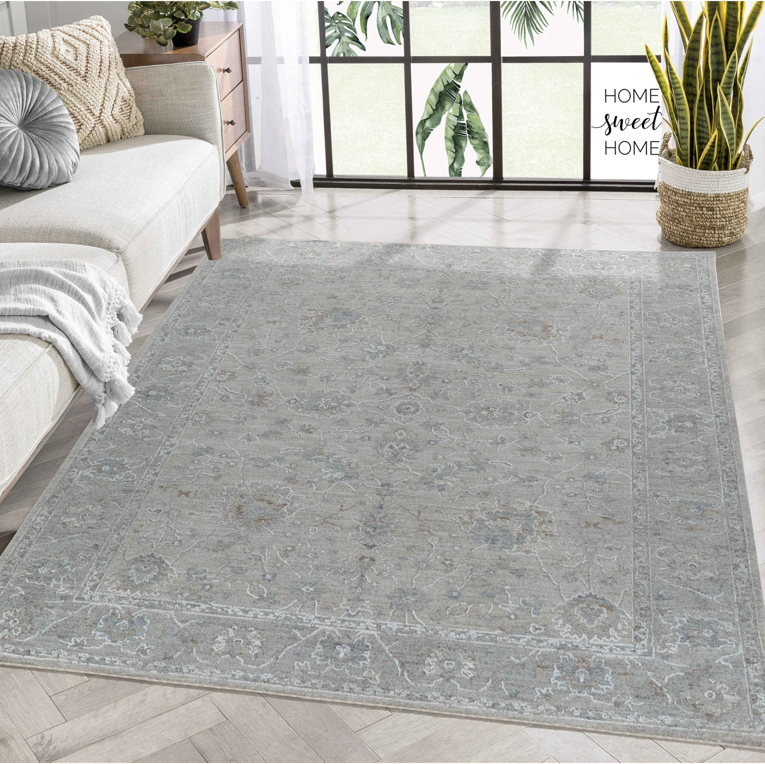 Rug Branch Safiya Traditional Floral Medallion Gold/Beige Area Rug