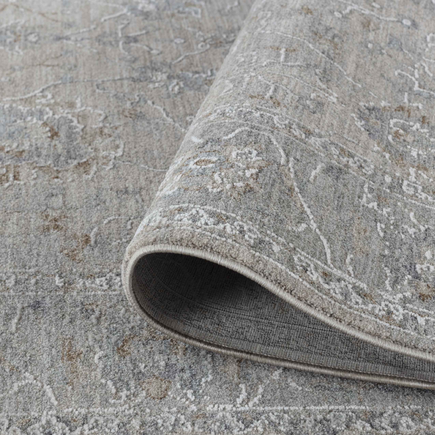 Rug Branch Safiya Traditional Floral Medallion Gold/Beige Area Rug