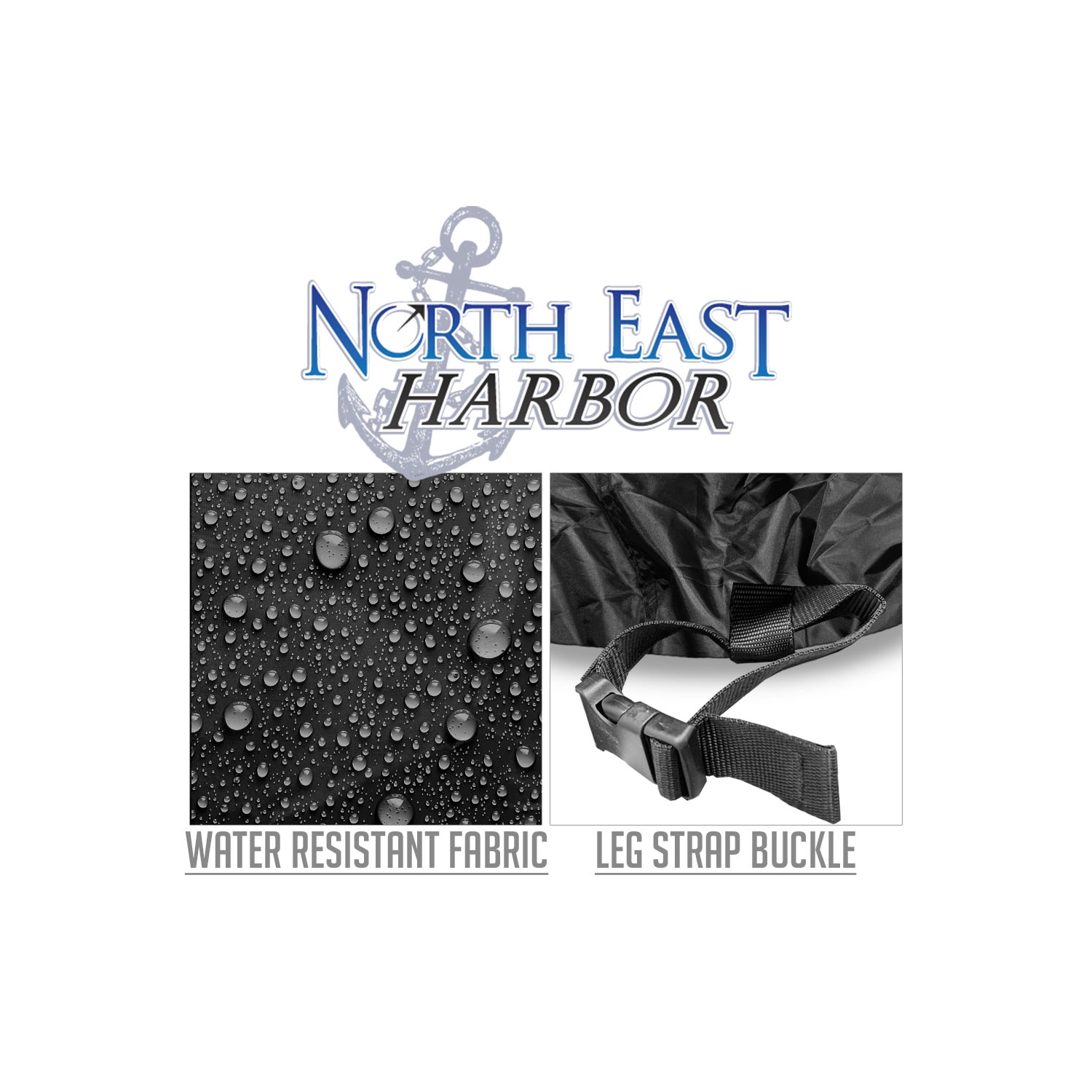 North East Harbor Outdoor Firewood Log Rack Cover - 144"L x 24"W x 42"H - Sunray Protected, and Weather Resistant Storage Cover - Black