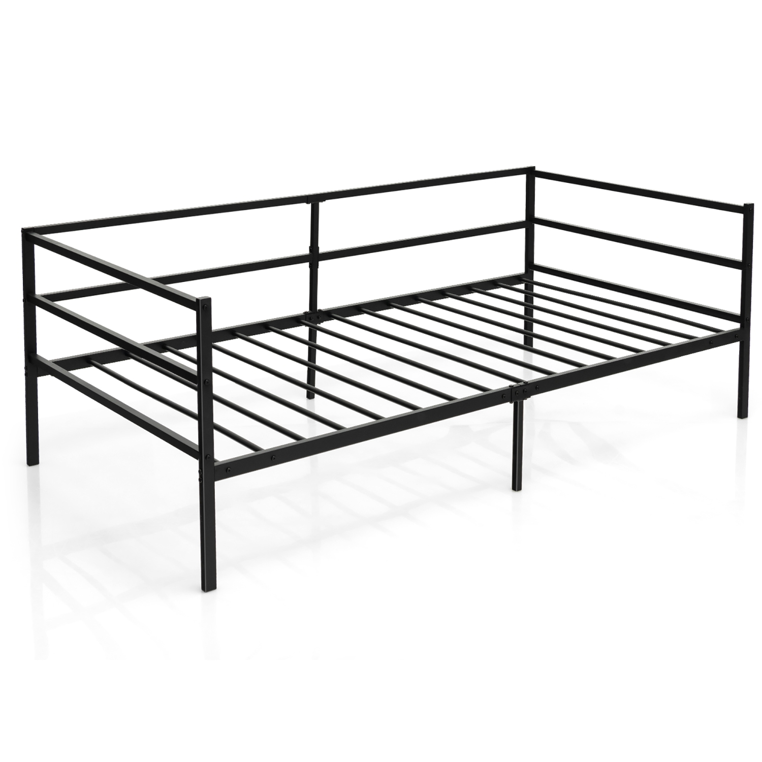 Costway Twin Daybed Sofa Bed Frame Metal Platform with Headboard for Guest Living Room