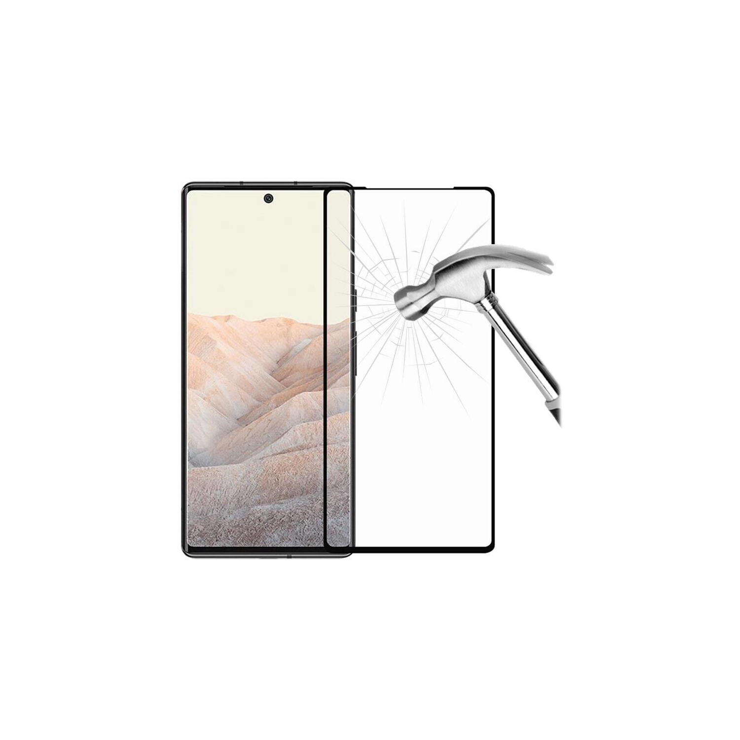 [PAQUET de 2] Protecteur d’écran en verre trempé pour Pixel 6 Pro de Google - convient aux étuis