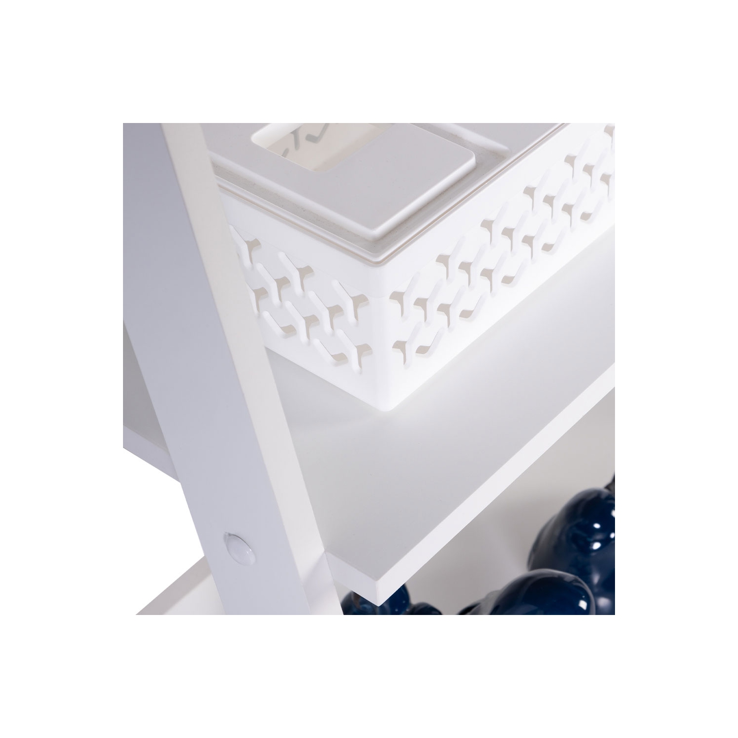 Espace de rangement garde-manger moderne à 5 niveaux avec étagère en échelle de Madesa 24 po tablettes utilitaires autonomes en bois pour la salle