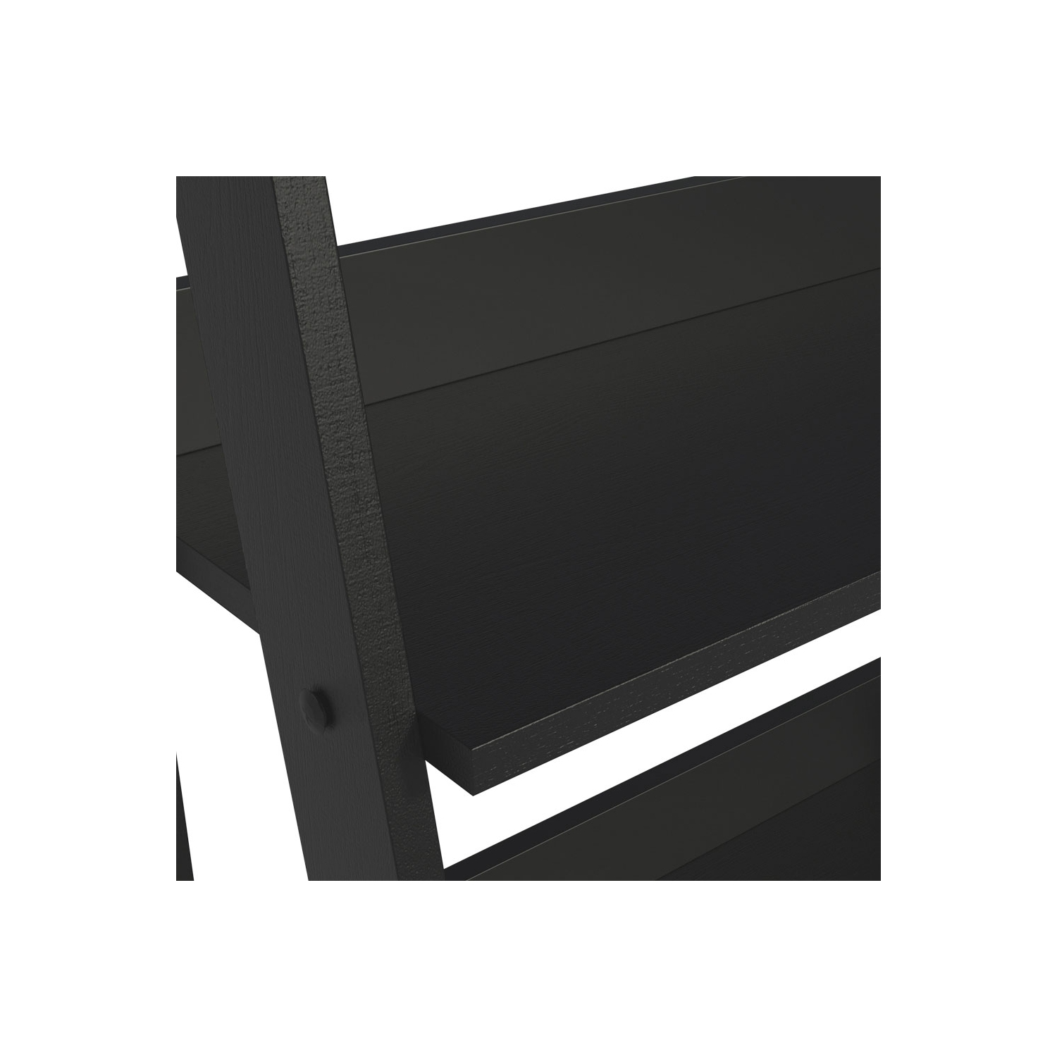 Madesa Modern 5-Tier Ladder Shelf Pantry Storage Space 24 Inch Wooden Free Standing Bookshelf Utility Shelves for Home Office Study Room and Kitchen