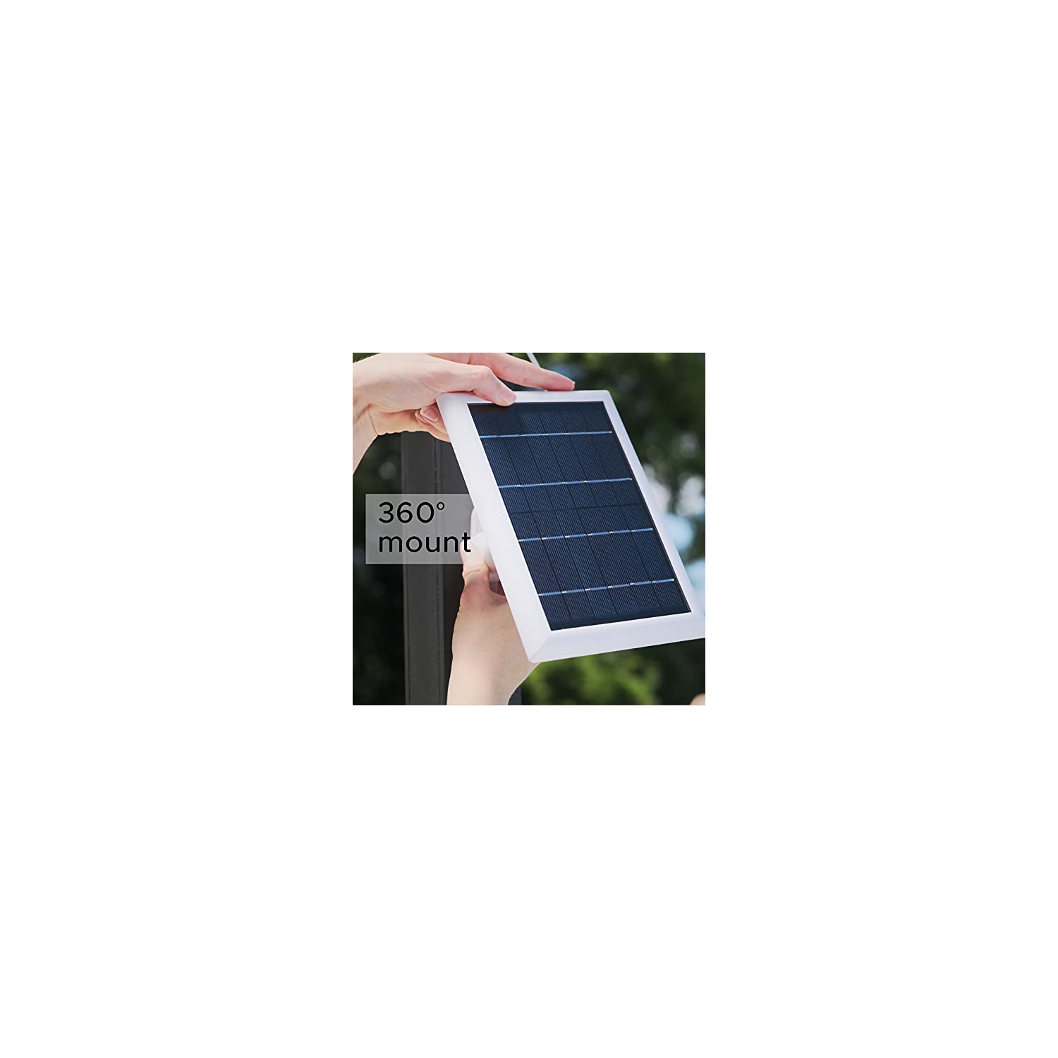 Wasserstein Solar Panel Compatible with Wyze Cam Outdoor - Power Your Surveillance Camera continuously with 2W 5V Charging (Wyze Cam Outdoor NOT