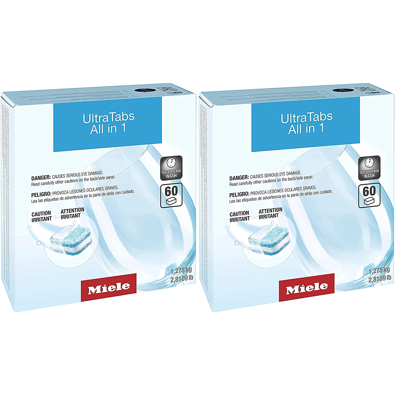 Miele UltraTabs All in 1 Dishwasher Detergent Tablets, 120-Pieces