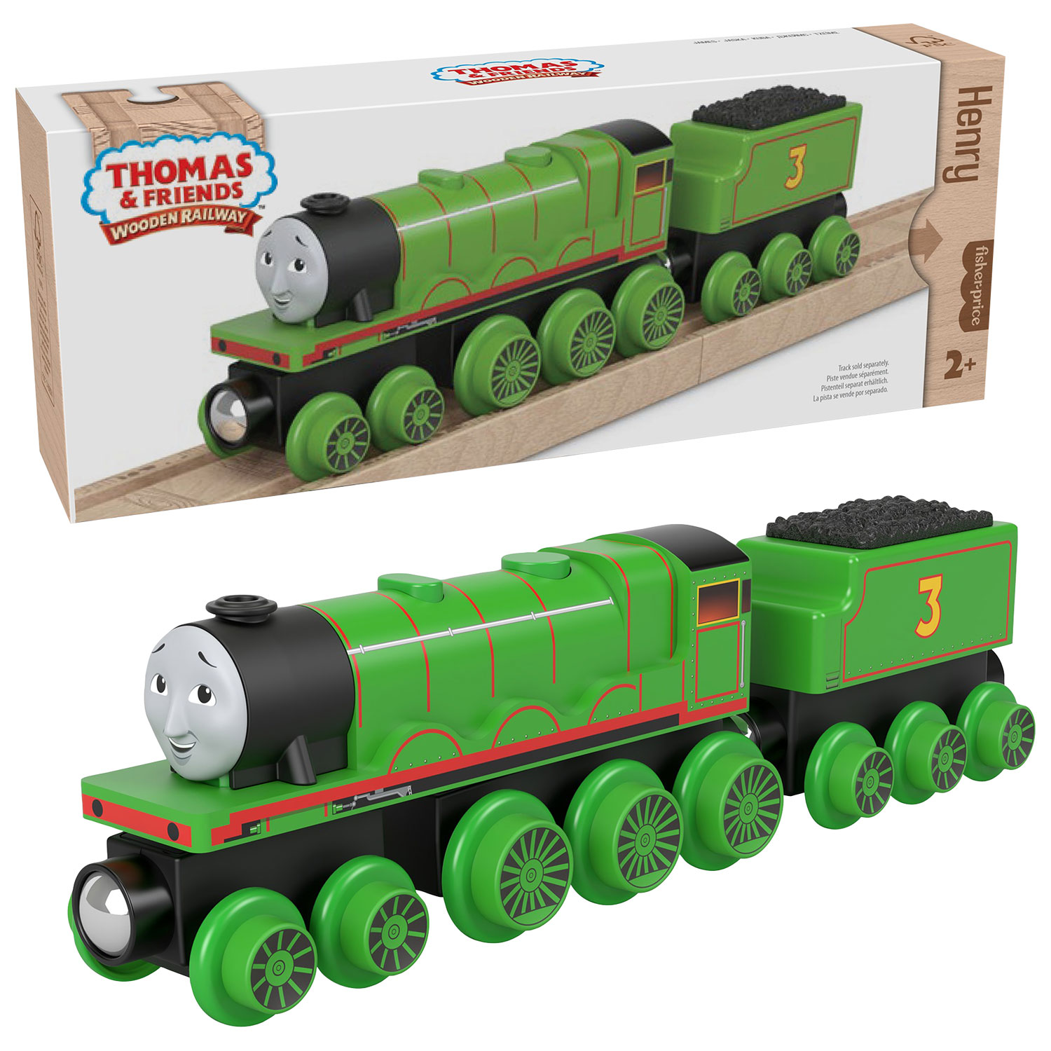 Mattel Thomas & Friends Push-Along Toy Train - Henry Engine & Car