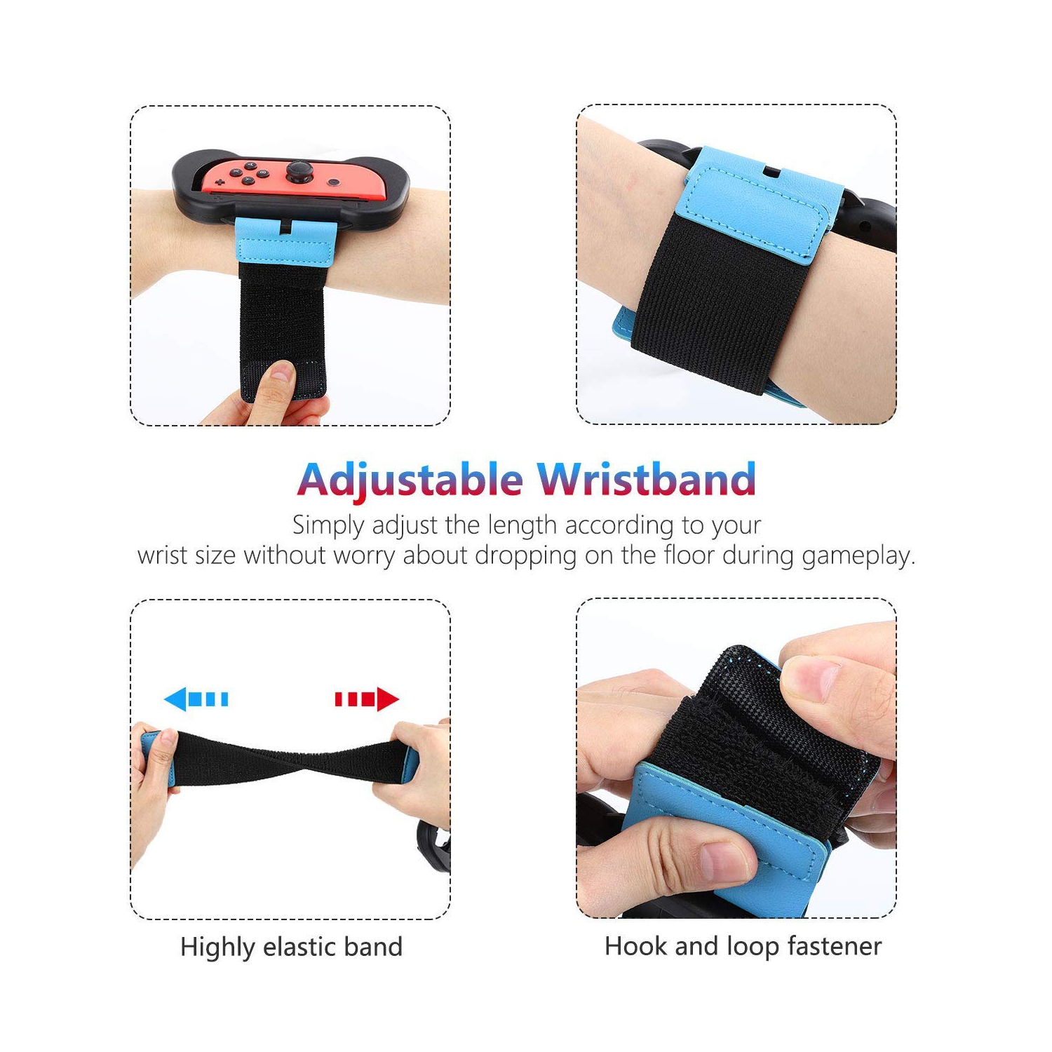 MoKo – bandes de poignet pour Just Dance 2022 2021 2020, Switch Sports, Switch Zumba Burn It Up, Cardio Boxing Series, compatible avec les WIT