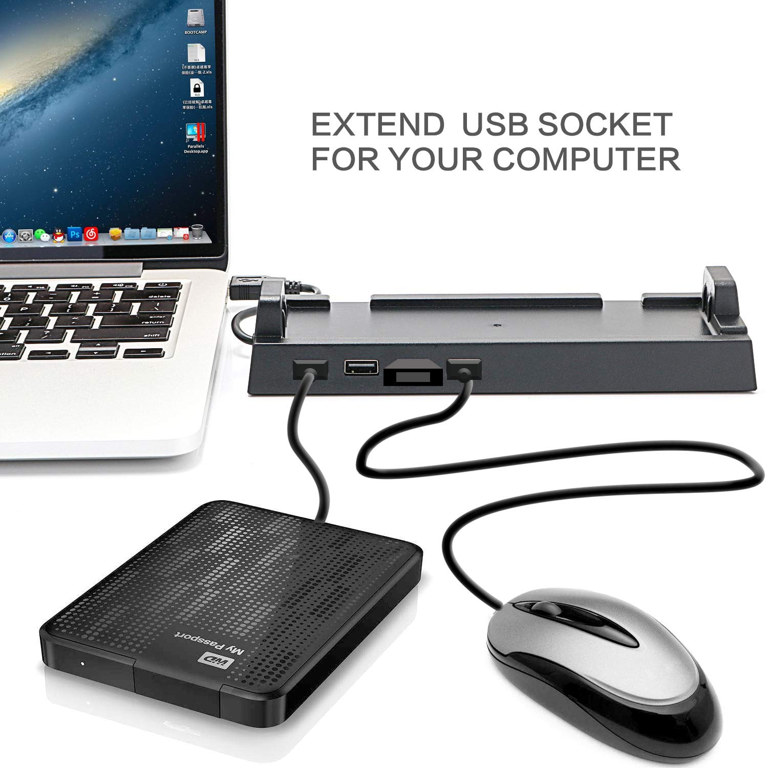 Hub Dock for Nintendo Switch Dock, Switch USB Hub for Nintendo Switch with 4 Output Ports for Wired Pro Controllers, Keyboar