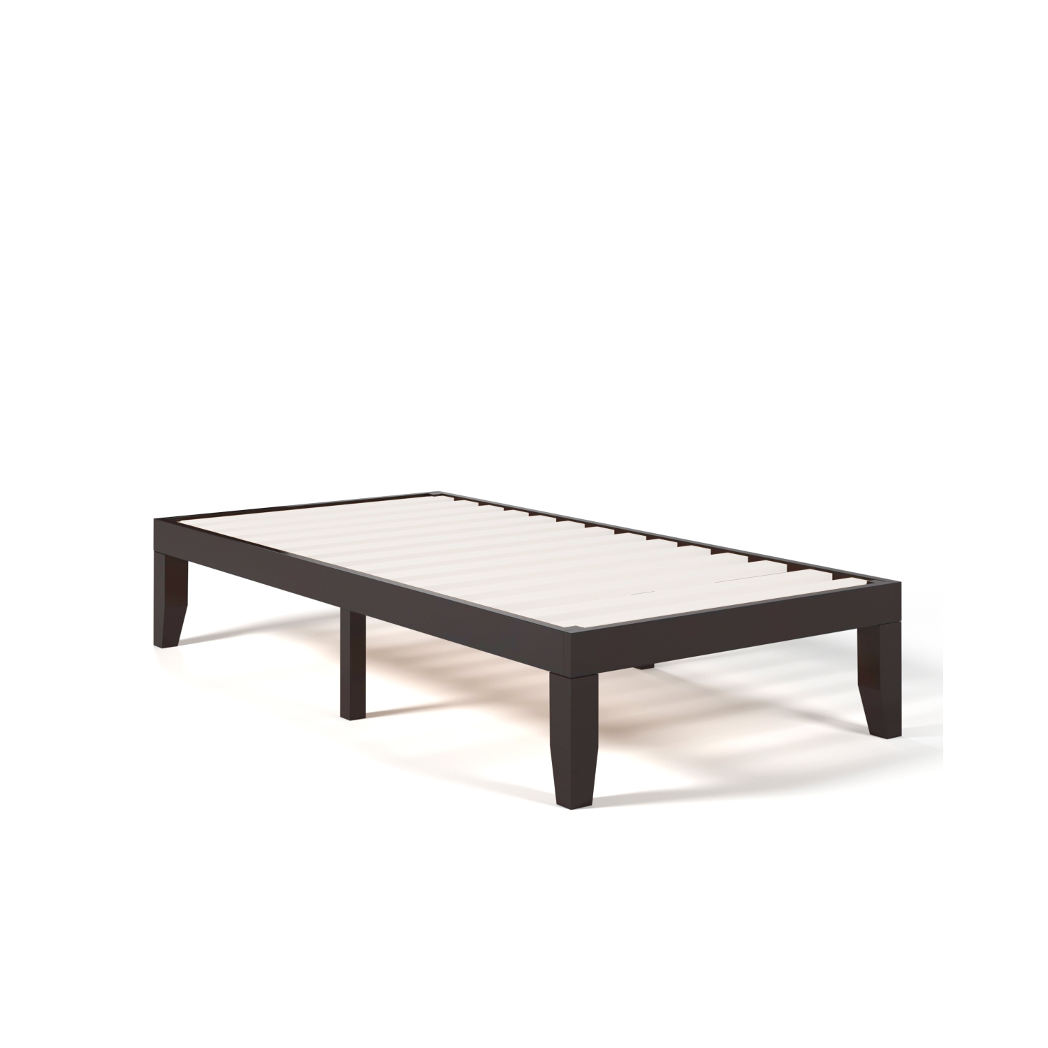 Gymax 14'' Twin Size Wooden Platform Bed Frame w/ Strong Slat Support