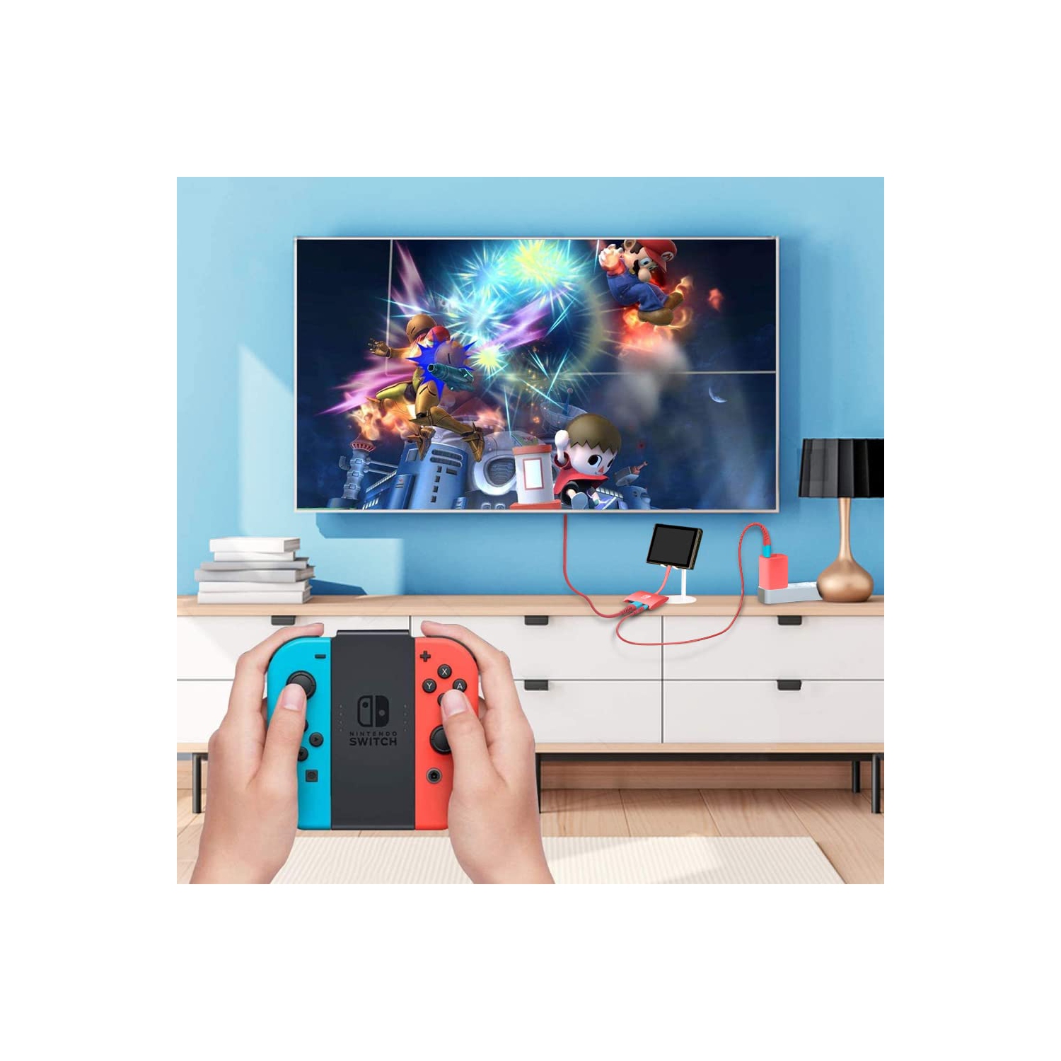 HARIBOL Switch Dock, 4K@60Hz for Nintendo Switch Dock, 1080P@60Hz for Nintendo Switch Docking Station, Mini Switch Dock with