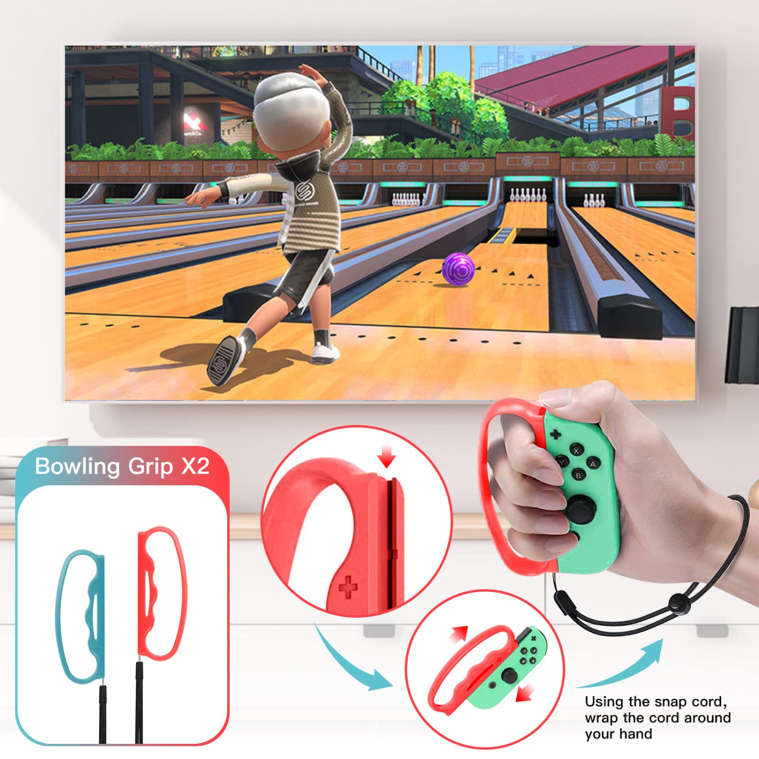 2023 Switch Sports Accessories Bundle, 10 in 1 Family Accessories Kit for Nintendo Switch & OLED Games: with Dance Bands & Leg Strap, Joycon Grip for