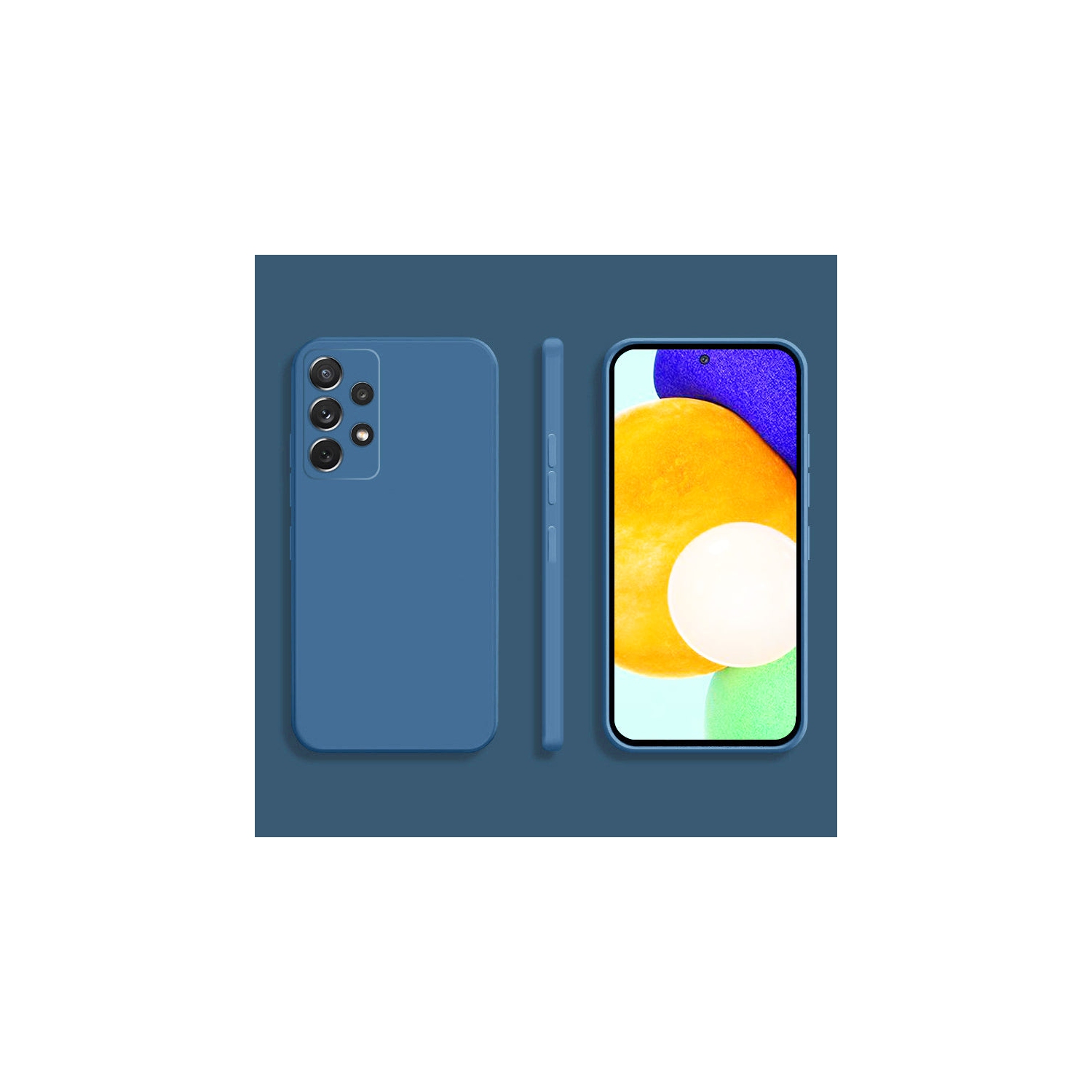 PANDACO Soft Shell Matte Navy Case for Samsung Galaxy A53