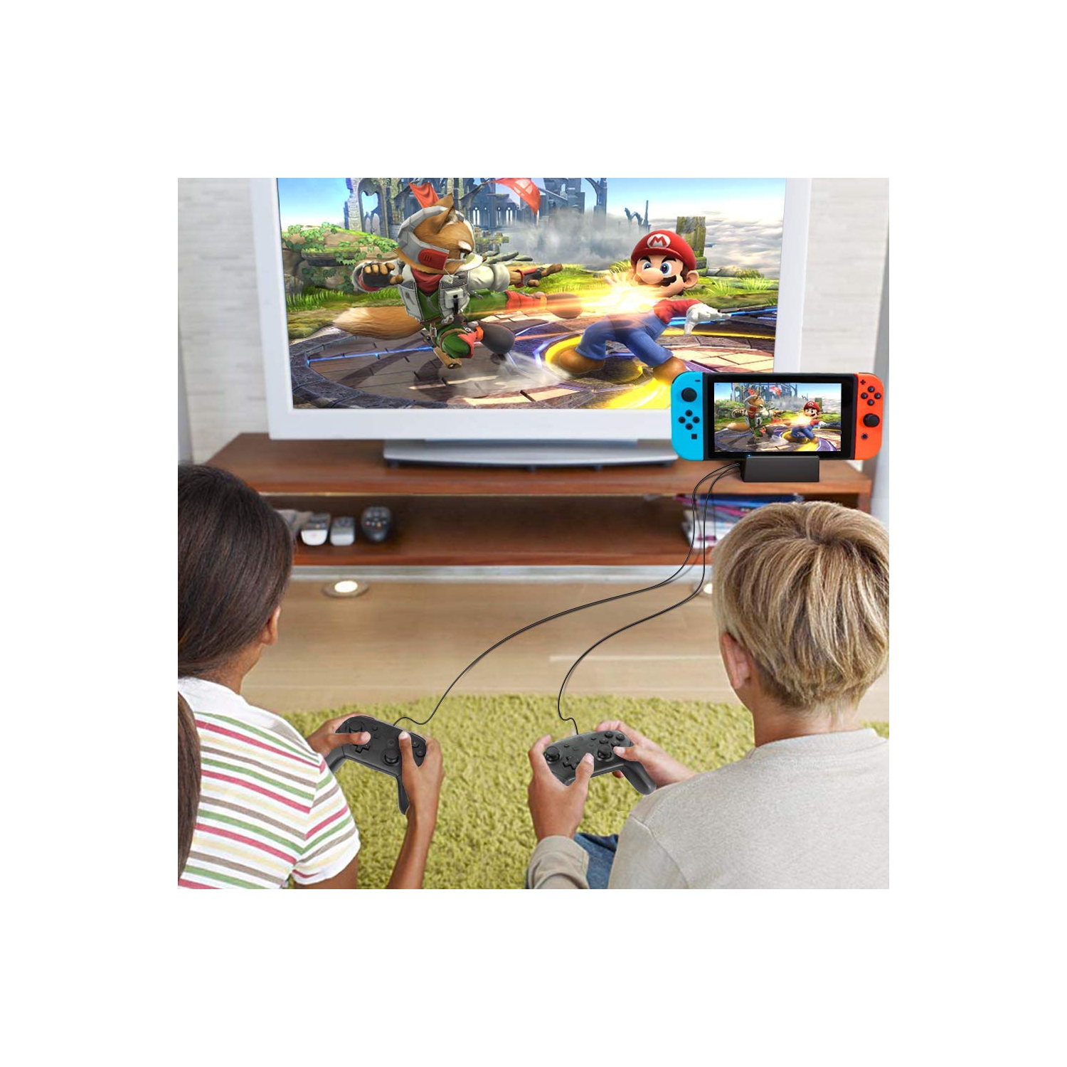 Ponkor Switch Docking Station, Portable Replacement Charging Dock for Official Nintendo Switch with USB 3.0 Port(Upgraded Ve