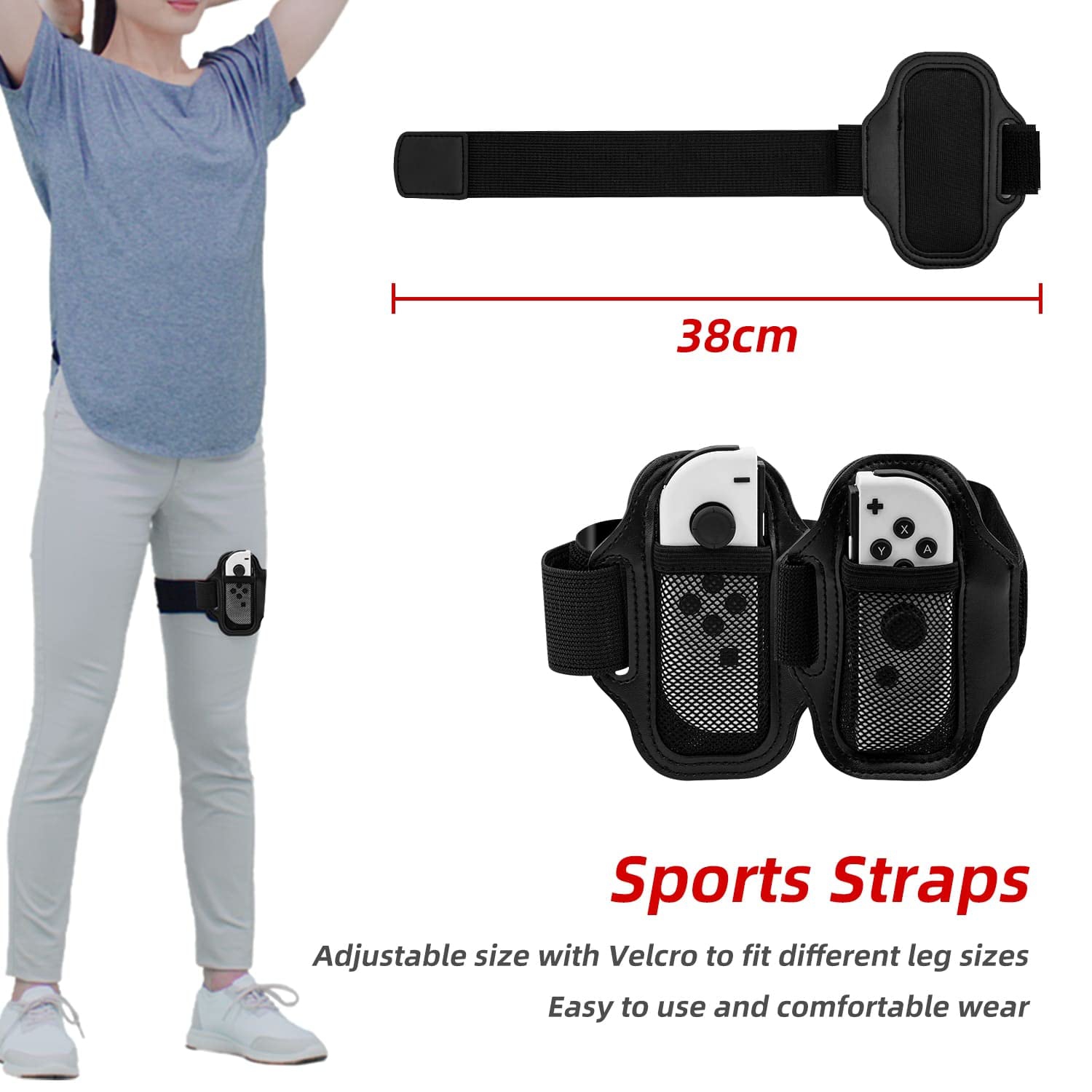 Ensemble d’accessoires de sport pour Switch de Mcbazel, trousse 10-en-1 pour jeux de sport DELO Switch/Switch avec raquettes de badminton de tennis,