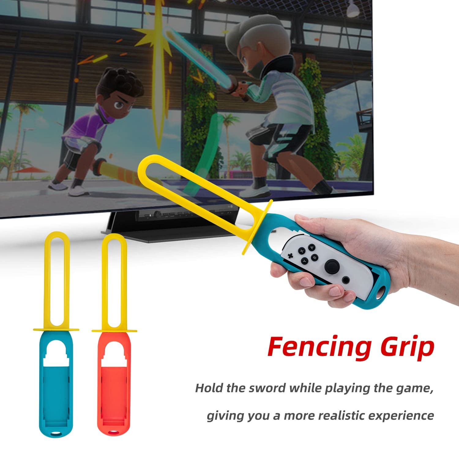 Ensemble d’accessoires de sport pour Switch de Mcbazel, trousse 10-en-1 pour jeux de sport DELO Switch/Switch avec raquettes de badminton de tennis,