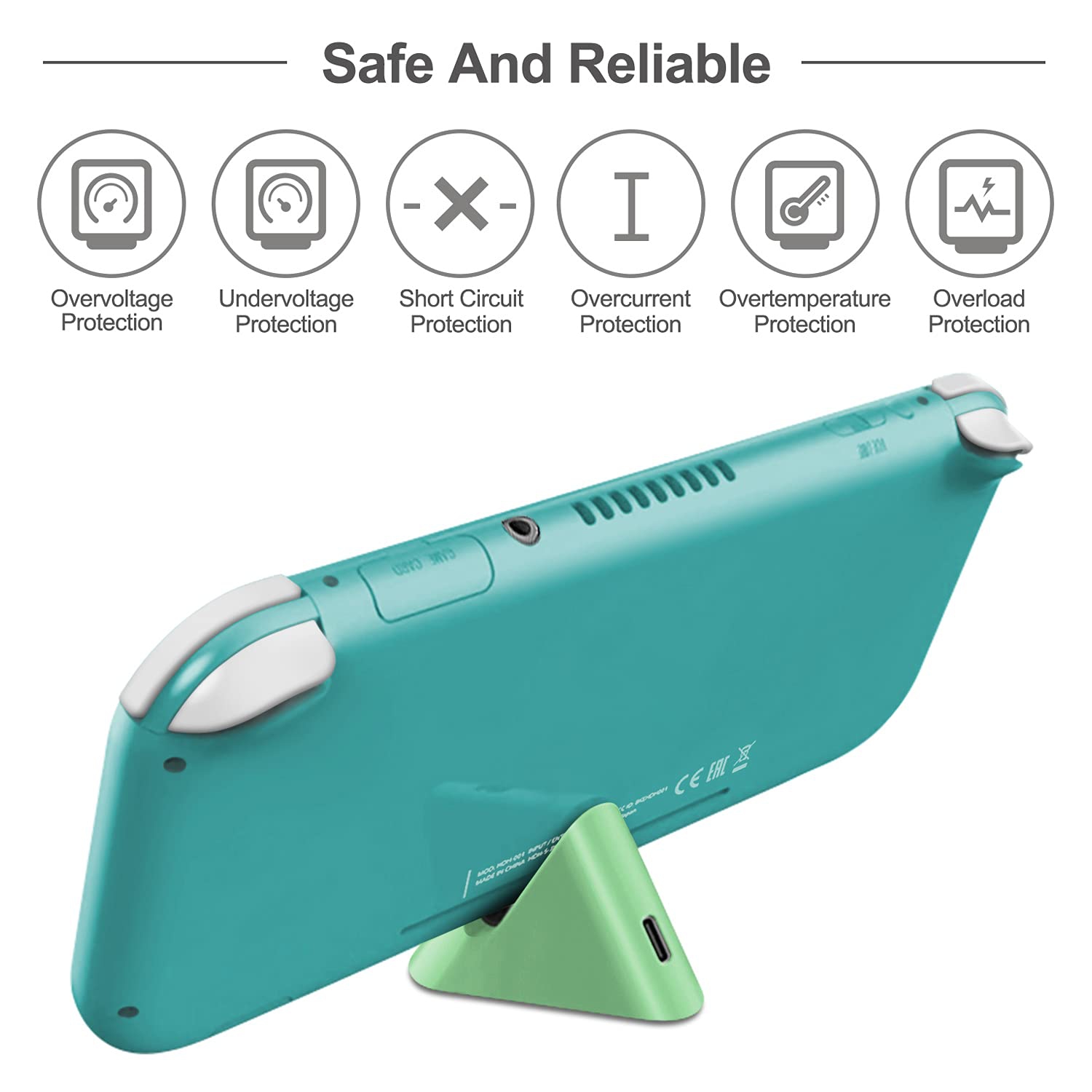 Charging Dock Compatible with Nintendo Switch Lite & Compatible with Nintendo Switch, Compact Charging Stand Station with Type C Port Compatible with