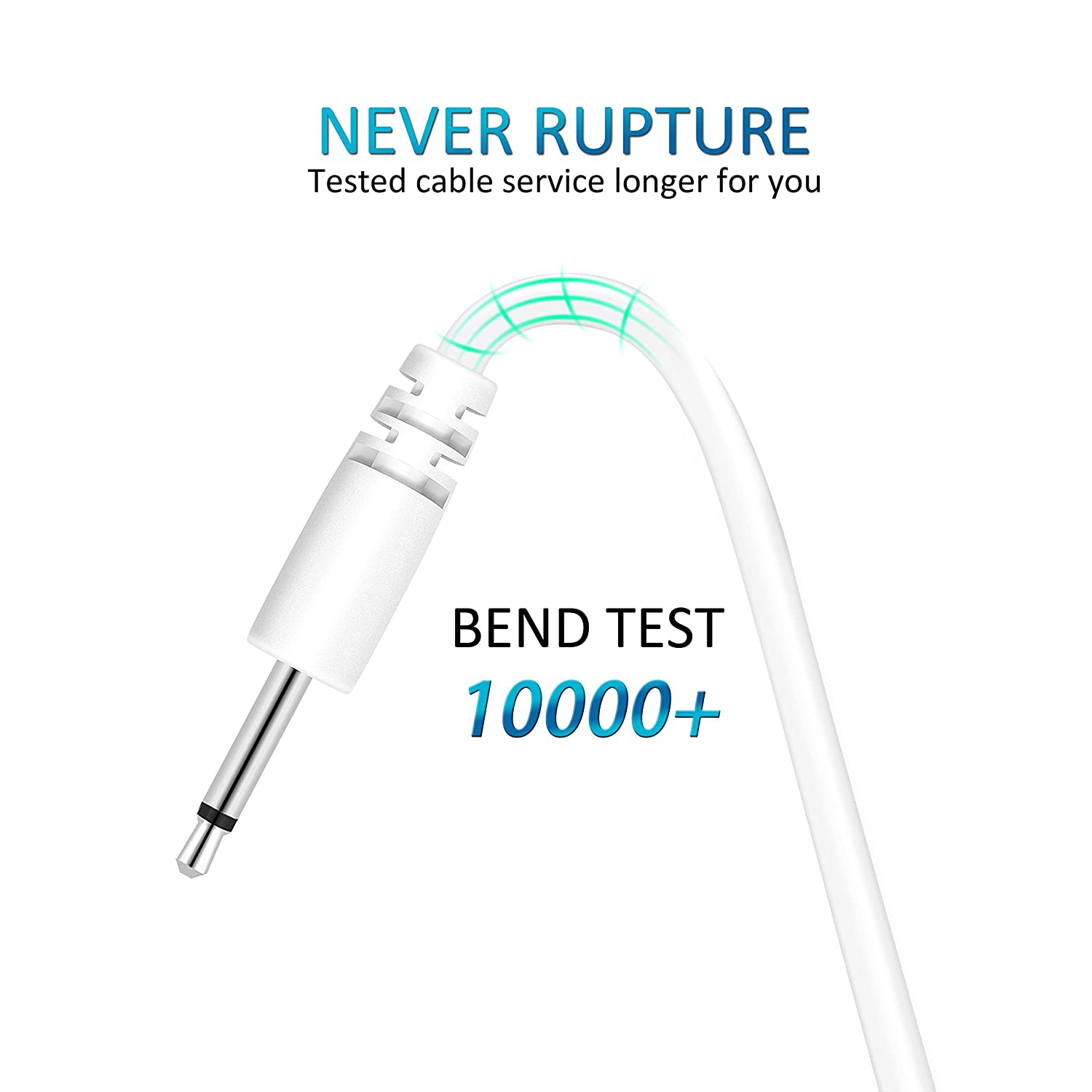 2.7Ft USB DC Charging Cable 2.5mm DC Charger Cord Fast Charging Replacement Cable