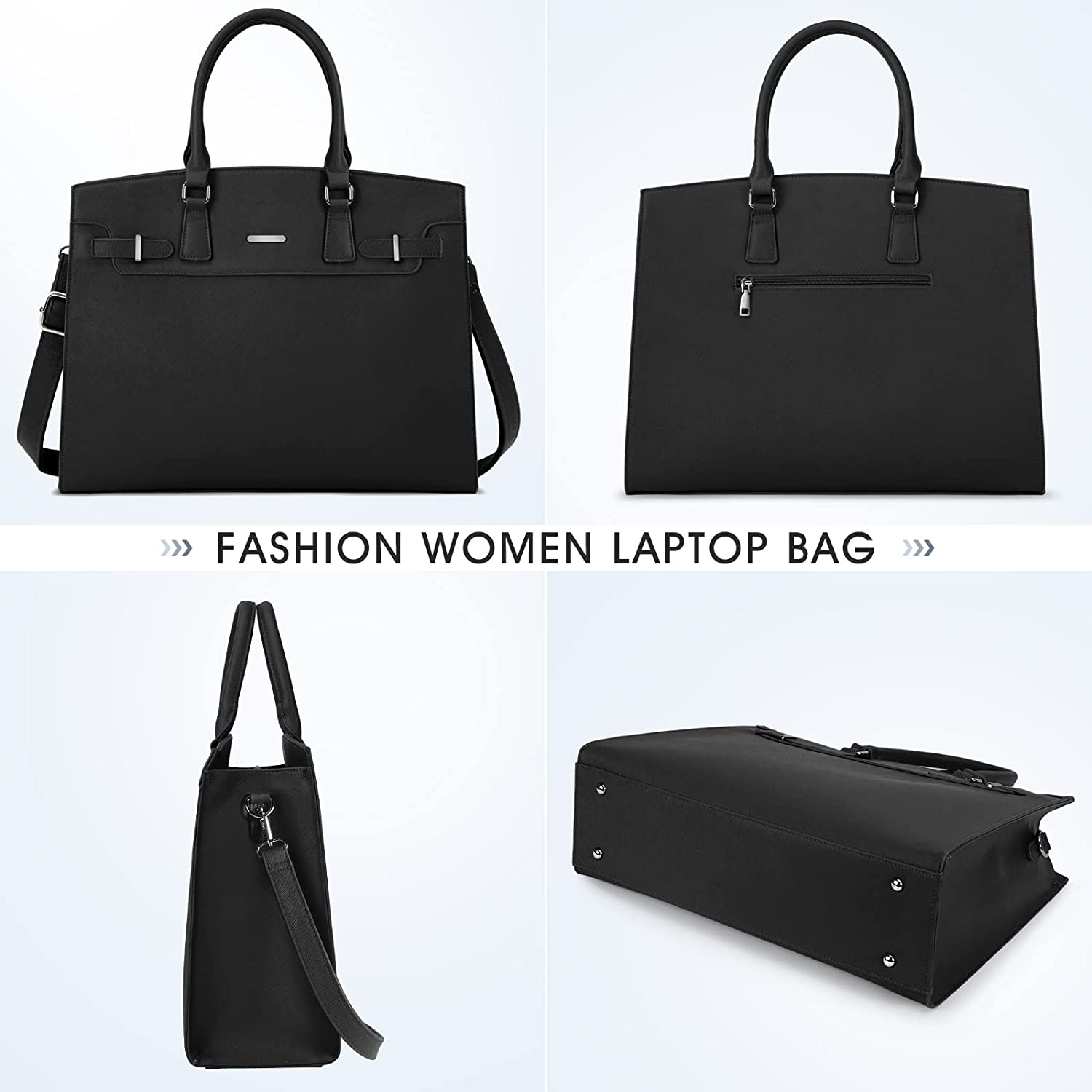 Laptop Bags for Women 15.6 inch Laptop Tote Bag PU Leather Large