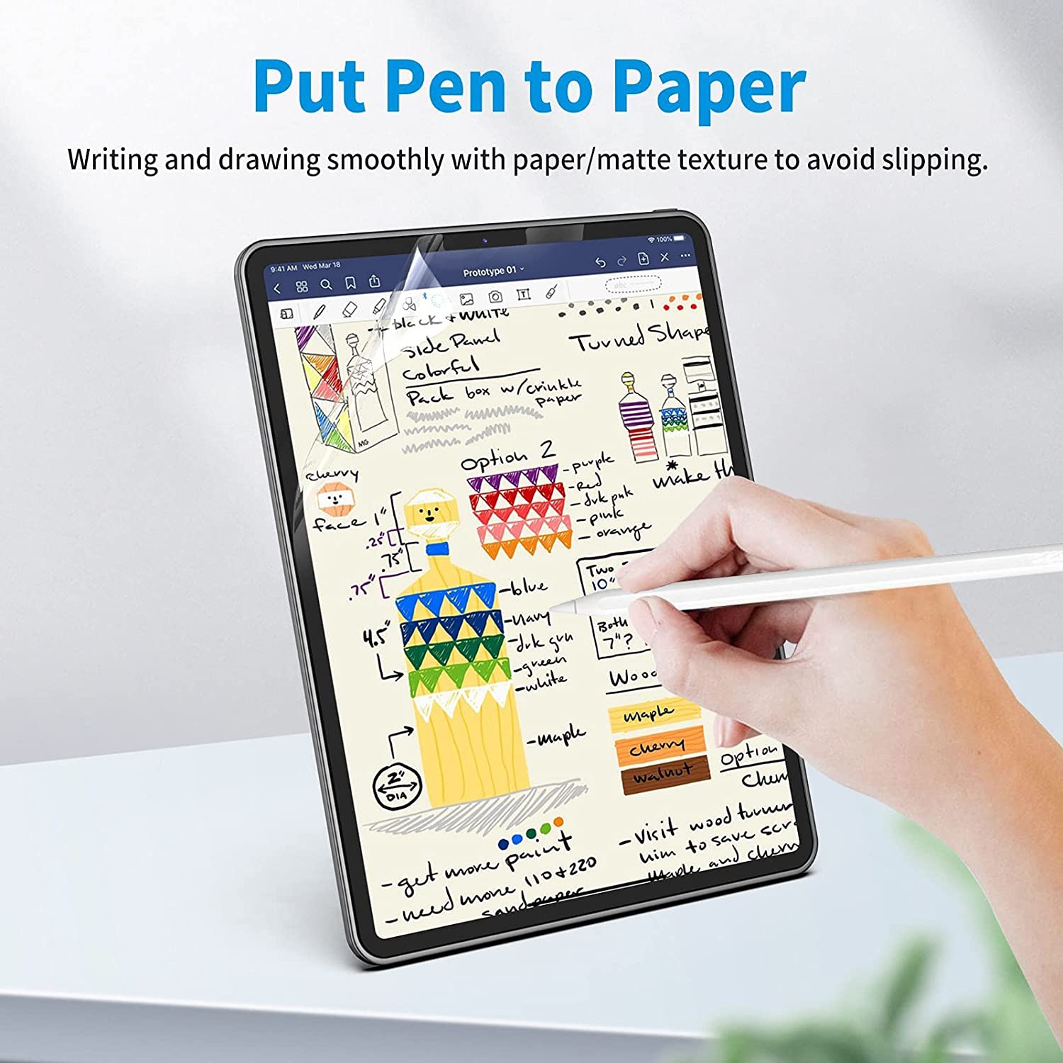Paquet de 2 protecteurs d’écran PaperFeel pour iPad Pro de 11 po 2018-2022, iPad Air de 5e/4e génération, pellicule mate pour iPad Air 5/4/iPad Pro