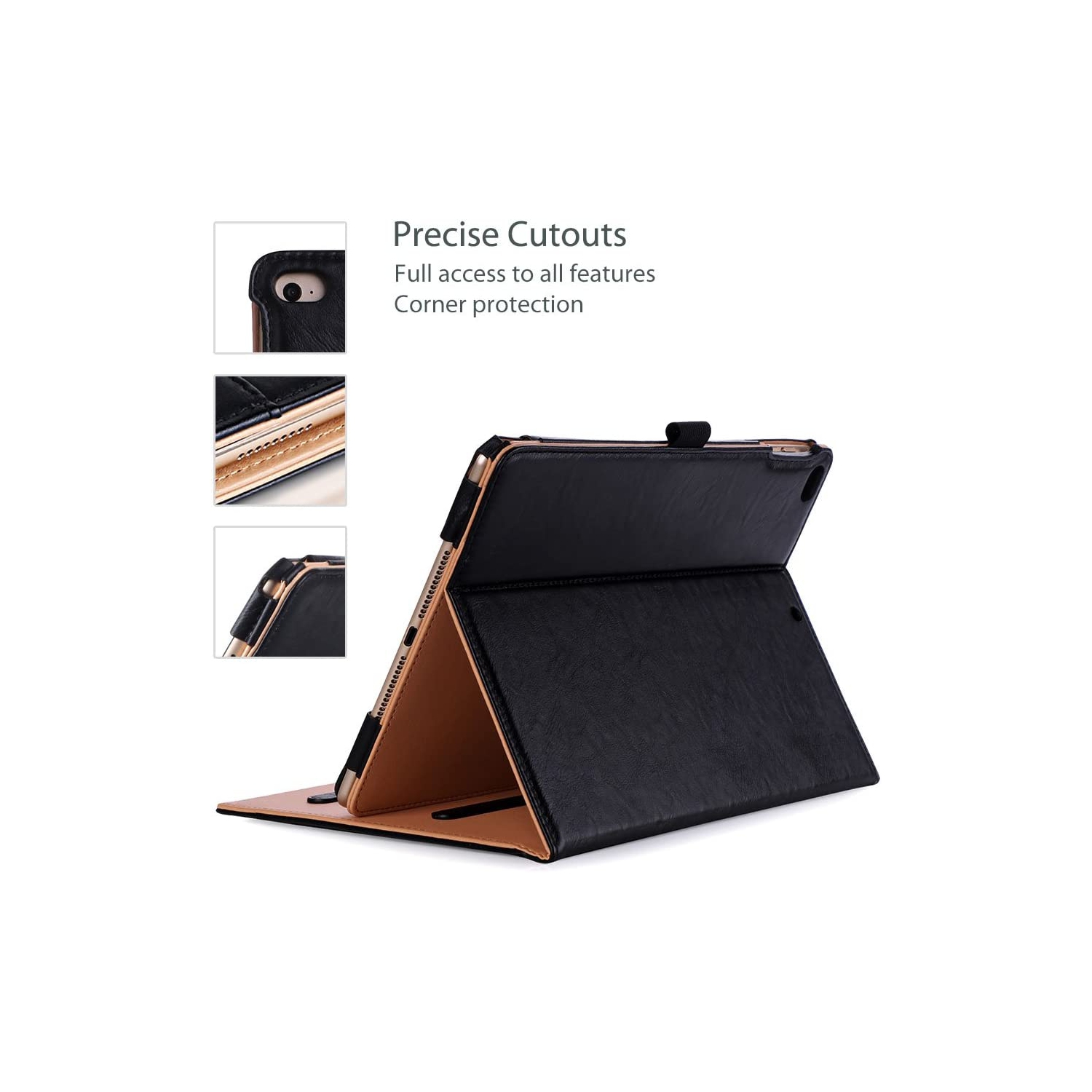 P iPad 9.7 Case 2018 iPad 6th Generation / 2017 iPad 5th Generation Case - Stand Folio Cover Case for Apple iPad 9.7 inch, Also Fit iPad Air 2 / iPad