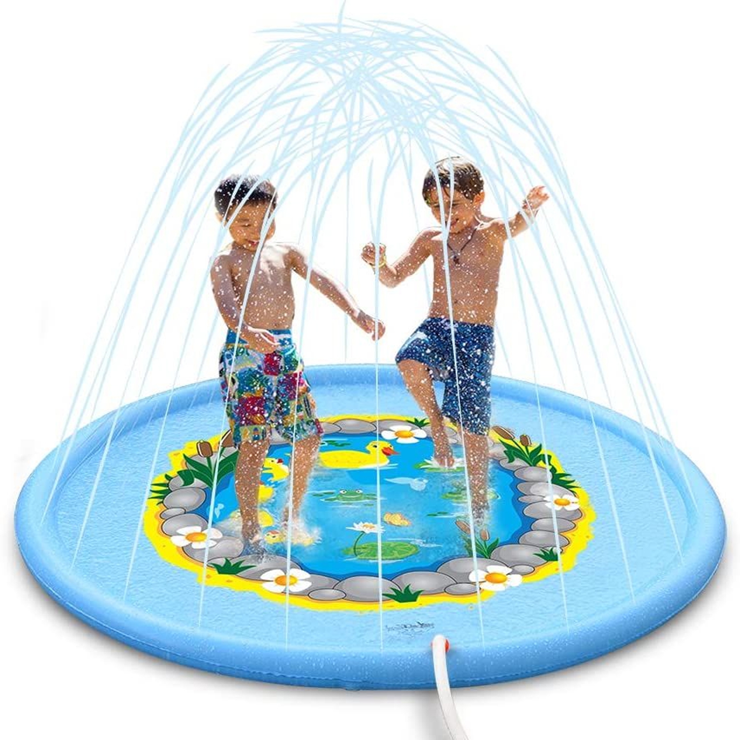 Tapis de jeu saupoudré et éclaboussé de 170 cm pour jouets d'eau de pulvérisation d'extérieur de jardin d'été