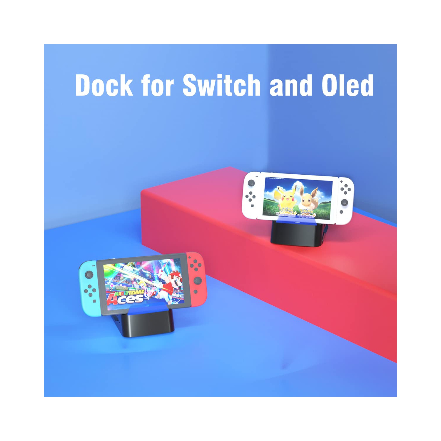 Station d’accueil Switch pour Nintendo Switch, station d’accueil Switch de remplacement pour mode station d’accueil de téléviseur Switch, sortie