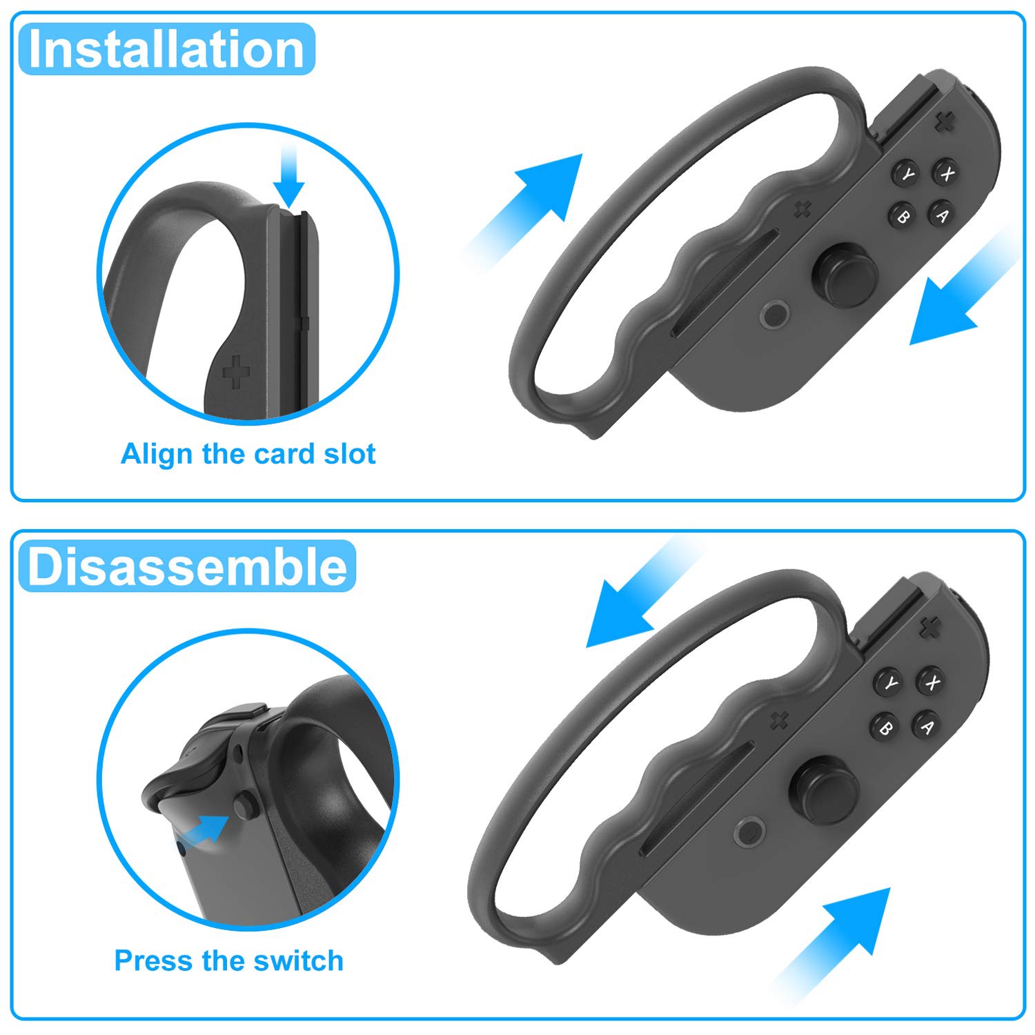 Fitness Boxing Hand Grip Compatible with Joy Con Controller, Compatible with Nintendo Switch/Switch OLED Model 2021 Controll