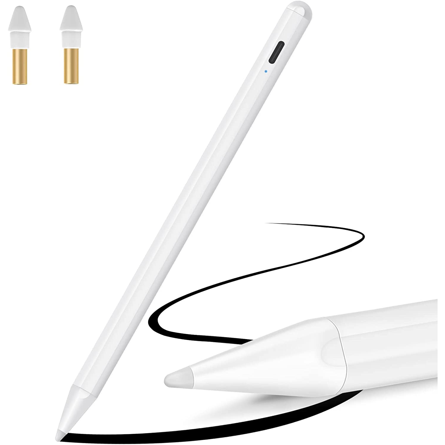 Stylus Pen for iPad with Palm Rejection, Active Pencil Compatible with (2018-2022) Apple iPad Pro 11/12.9 Inch, iPad 10.2 7th/8th/9th Generation, iPad 6th, iPad Air 3/4/5th Gen, i