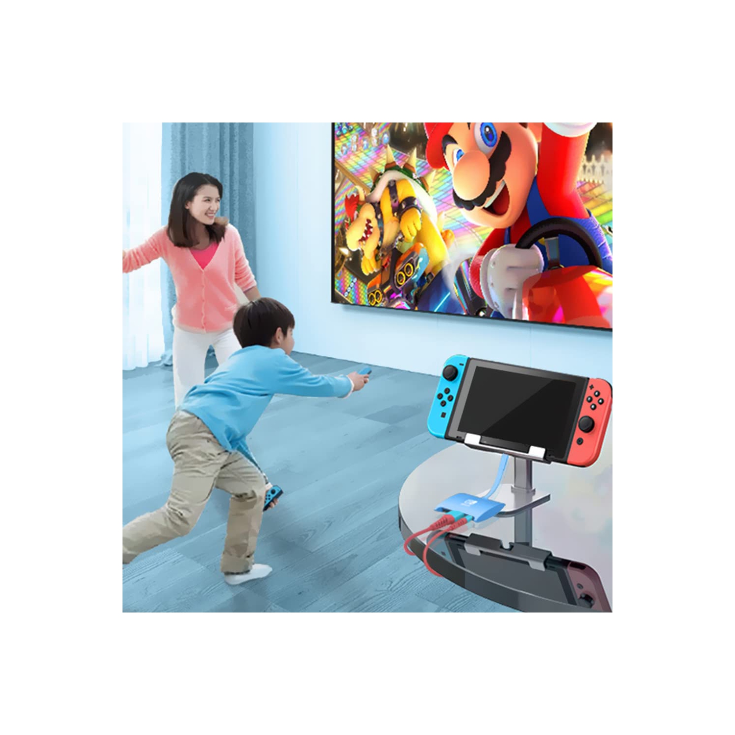 HARIBOL Switch Dock for Nintendo, Compact Size Switch Dock, Portable Nintendo Switch Docking Station with HDMI, USB and 100W