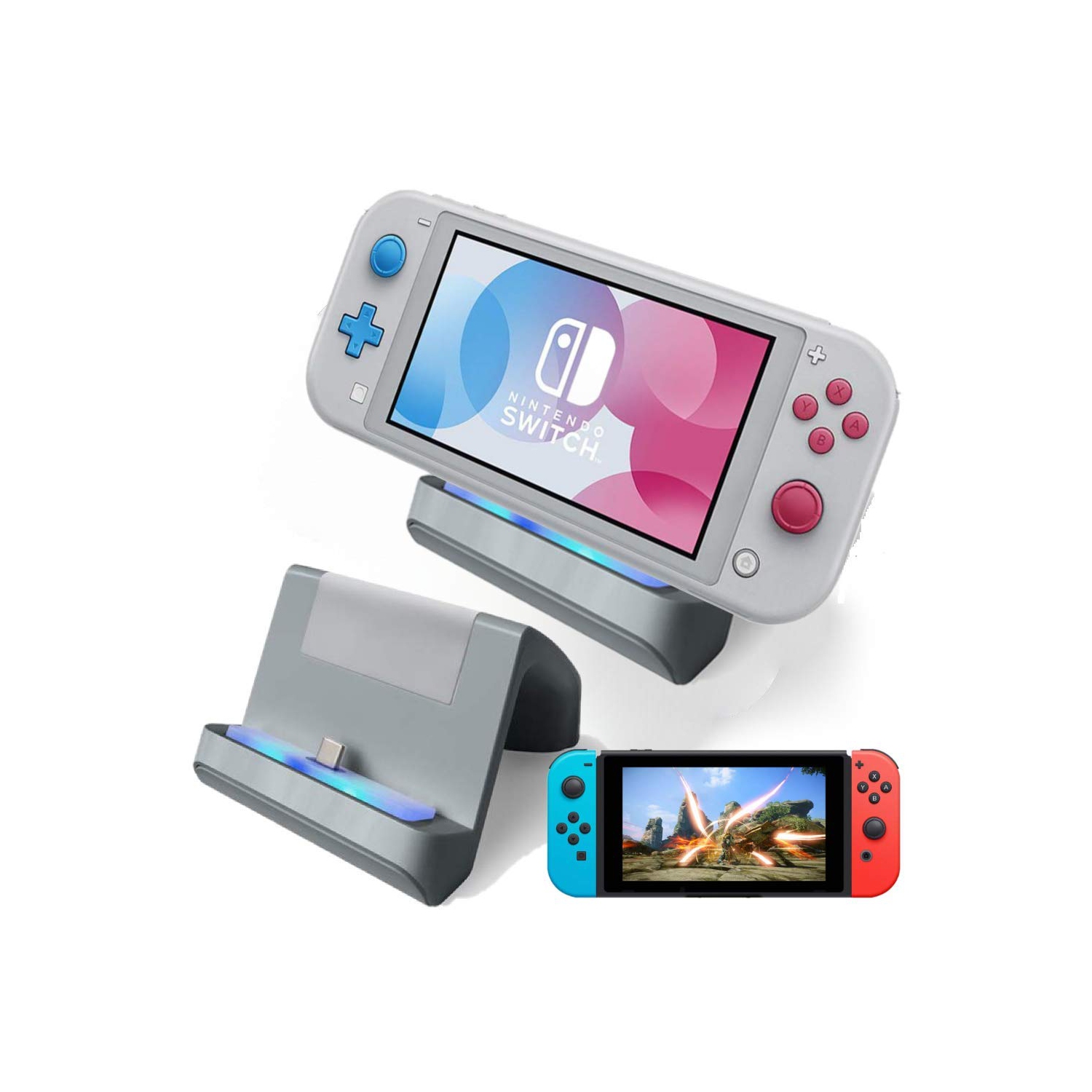 TNE - Switch Lite Charger Stand | Mini Charging Display Dock Station with USB Type C Port for Nintendo Switch/Switch Lite 20