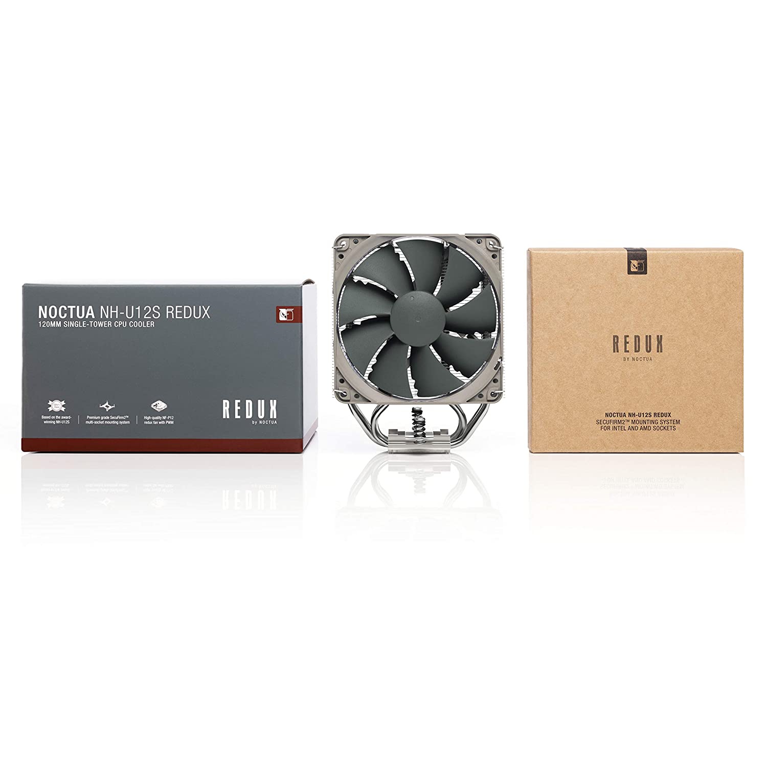 N NH-U12S Redux, High Performance CPU Cooler with NF-P12 redux-1700 PWM 120mm Fan