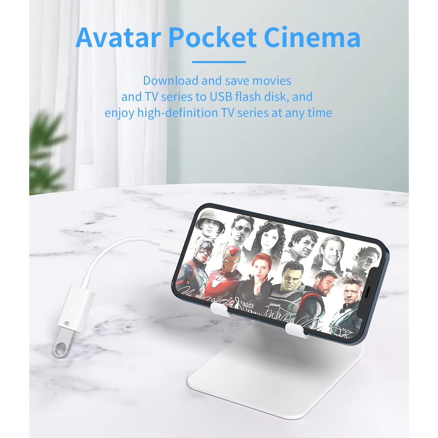 iPhone OTG Adapter Lightning Male to USB Female Dongle Cable Compatible with 13 11 12 Pro Max Mini Xr X Xs 8 7 Se Plus for Apple Ipad Air Camera Card