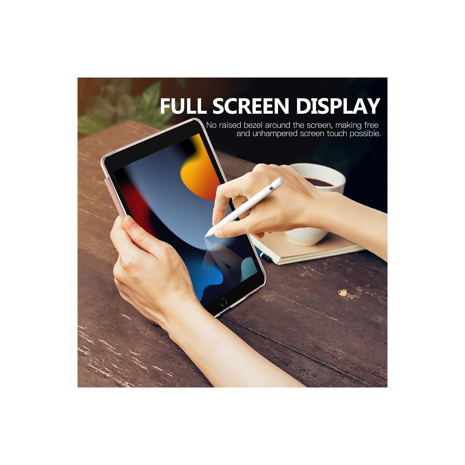 M iPad 10.2 Case for iPad 9th Generation 2021/ iPad 8th Generation 2020/ iPad 7th Generation 2019, Slim Stand Hard Back Shell Smart Cover Case for