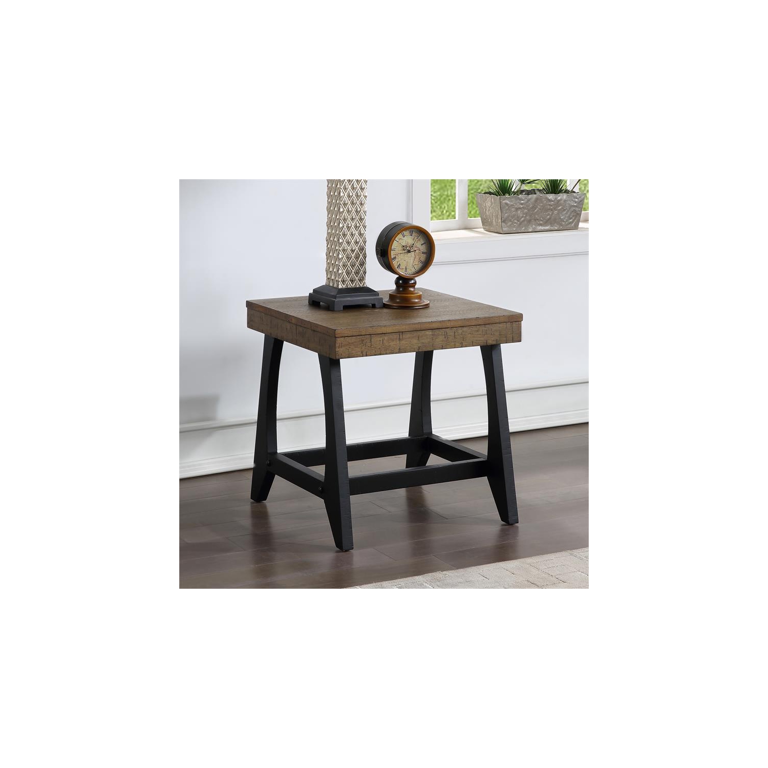 Steve Silver Ralston Caramel and Ebony End Table
