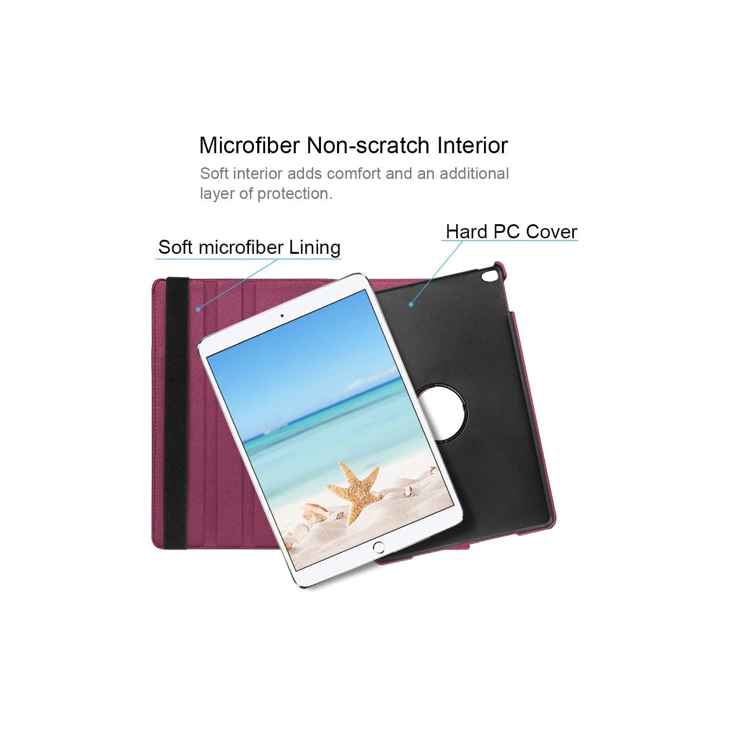 Étui Pro 12,9 4th 5th 6th génération d'iPad - Étui mince magnétique intelligent pour iPad Pro 12,9 4th, 5th (2021), 6th (2022) étui pliable en cuir