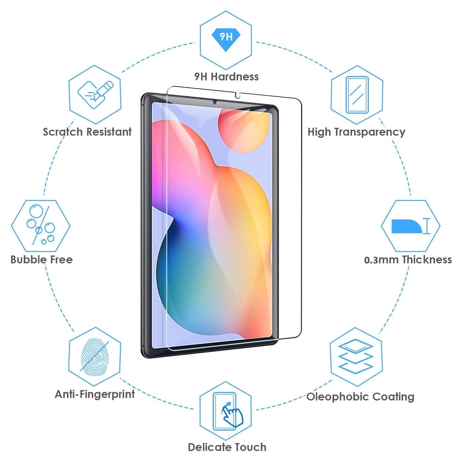 B [2-Pack] for Samsung Galaxy S6 Lite 10.4 2020 Tablet Screen Protector Easy Installation/High Definition/Scratch Resistant 9H Tempered Glass Screen