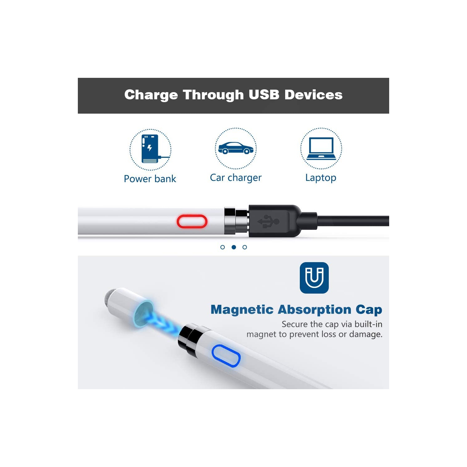 T Stylus Pen for iPad, Apple Pencil for iPad 10/9/8/7/6th Generation,2022 iPad Pro 12.9/11,iPad Air 5/4/3,Mini 6/5 Precise Writing/Drawing, Palm