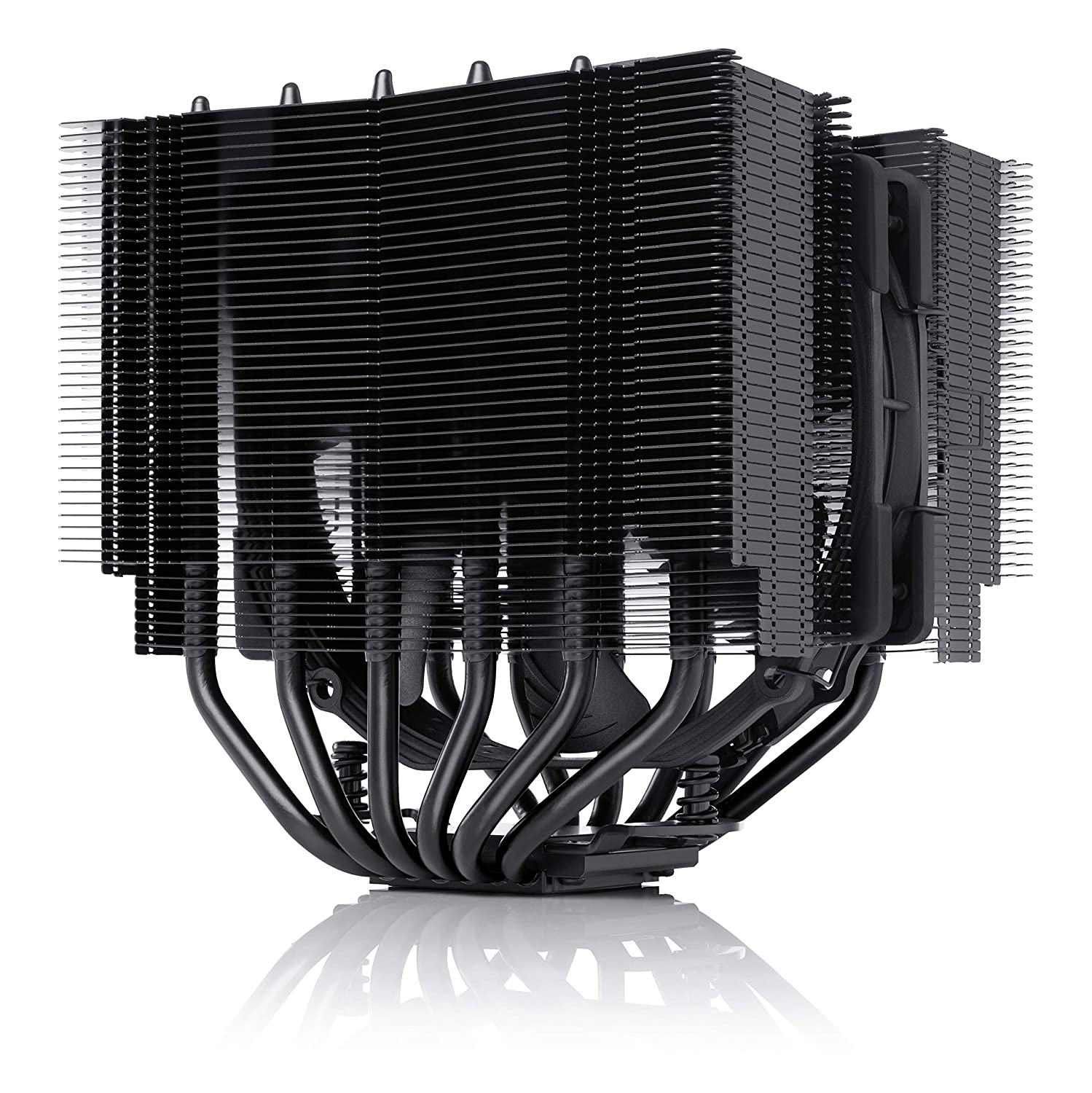 N NH-D15S CHROM.Black, refroidisseur double tour d'unité centrale haut de gamme avec ventilateur 140&nbsp;mm NF-A15 PWM