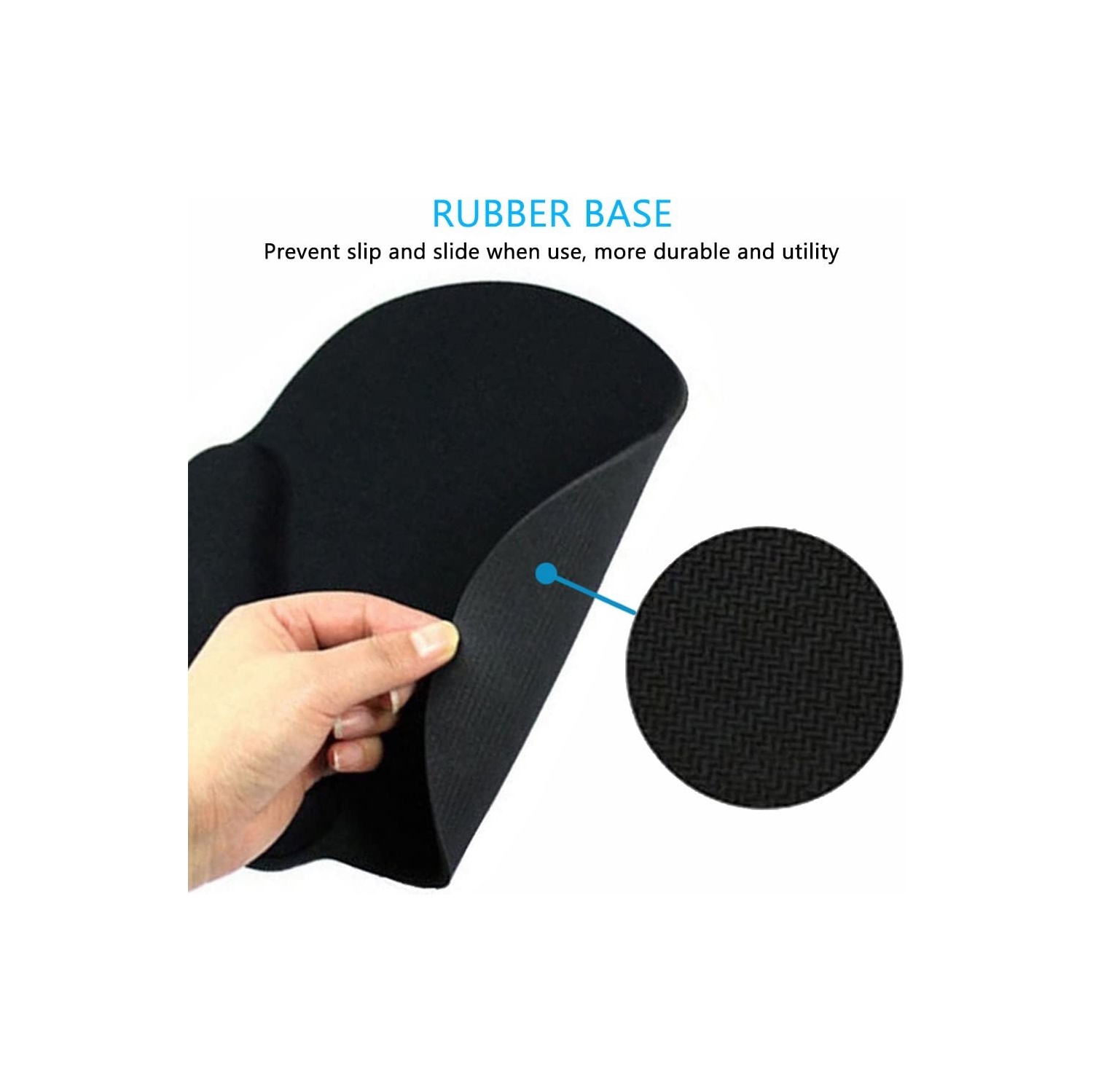 T Mouse Pad with Wrist Support, Ergonomic Memory Foam Gaming Mouse Pad, Non-Slip Rubber Base Mousepad Wrist Rest Mat for Office, Computer, Laptop,