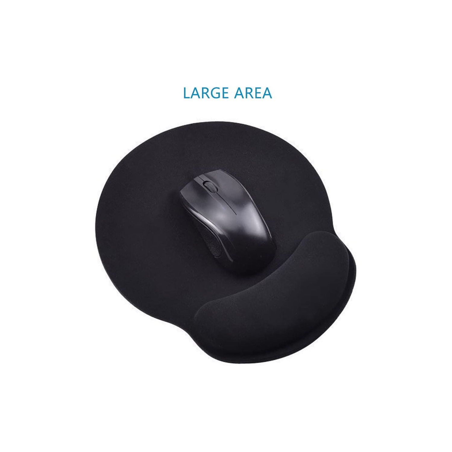 T Mouse Pad with Wrist Support, Ergonomic Memory Foam Gaming Mouse Pad, Non-Slip Rubber Base Mousepad Wrist Rest Mat for Office, Computer, Laptop,