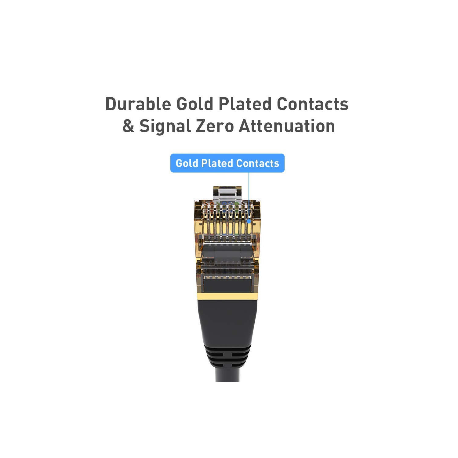 Ethernet Cable, Cat8 Ethernet Cable, 6FT LAN Cable, 26AWG High Speed Network Cable, 40Gbps 2000Mhz Cat8 RJ45 Cable, Weatherproof Ethernet Patch
