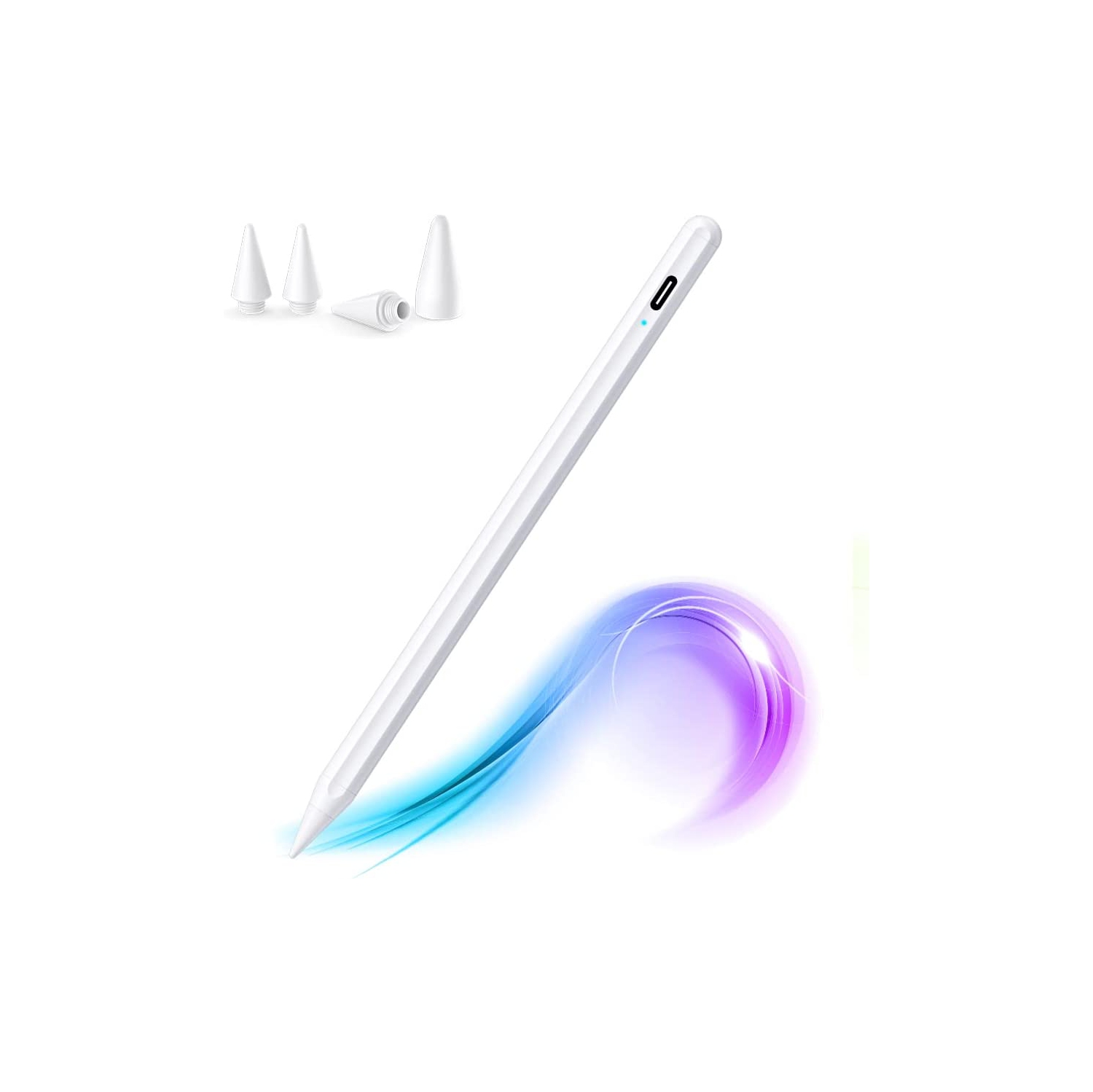 M Stylus Pen with Palm Rejection, Tilt & Magnetic for Apple iPad 2018-2022, Smooth Fine Tip, High Precision Active iPad Pencil for iPad 6/7/8/9/10, iPad Air 3/4/5, iPad Mini 5/6,