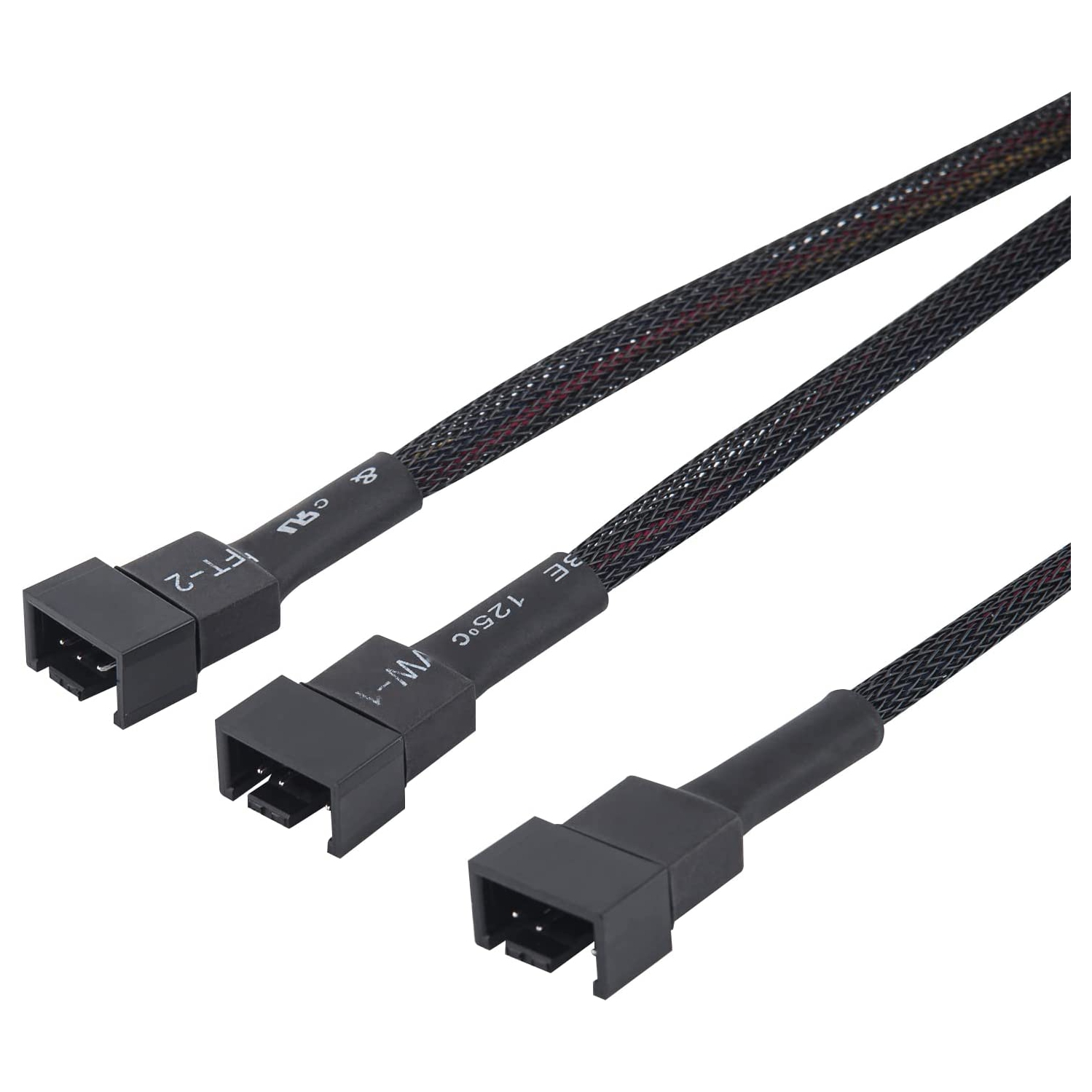 Cable Matters 2 Pack 4 Pin PWM 3 Computer Case Fan Splitter Cable – 12 Inches