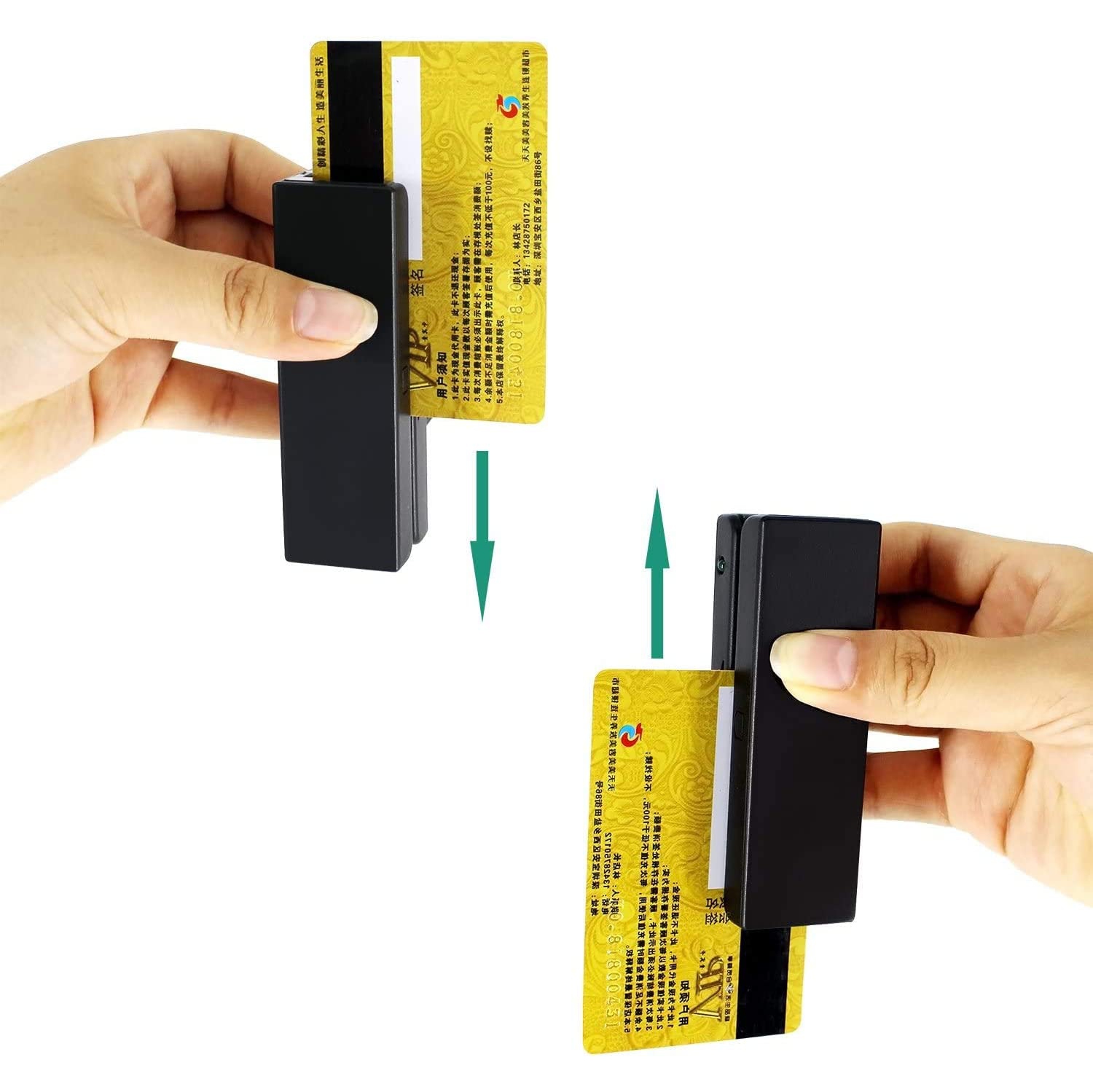 USB Magnetic Stripe Card Reader 3-Track POS Credit Card Reader Swiper MagStripe Swipe Card Reader