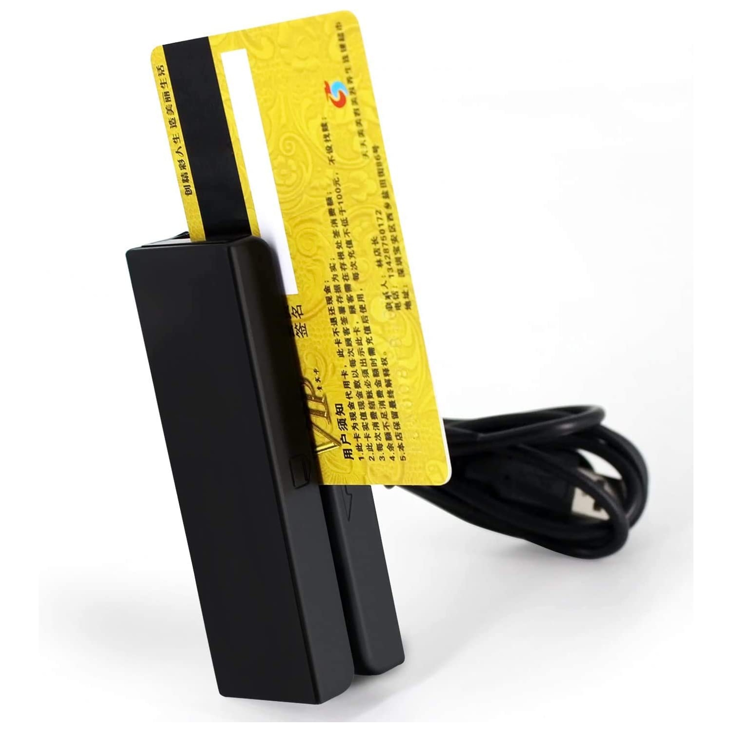 USB Magnetic Stripe Card Reader 3-Track POS Credit Card Reader Swiper MagStripe Swipe Card Reader