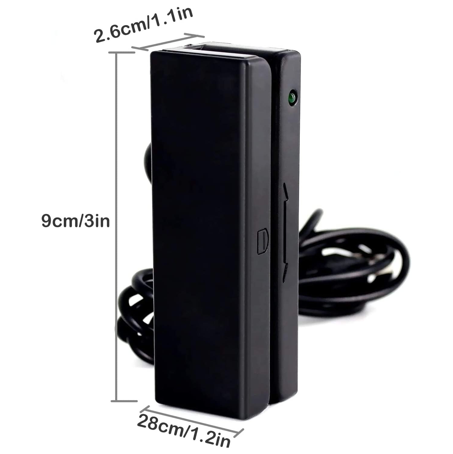 USB Magnetic Stripe Card Reader 3-Track POS Credit Card Reader Swiper MagStripe Swipe Card Reader